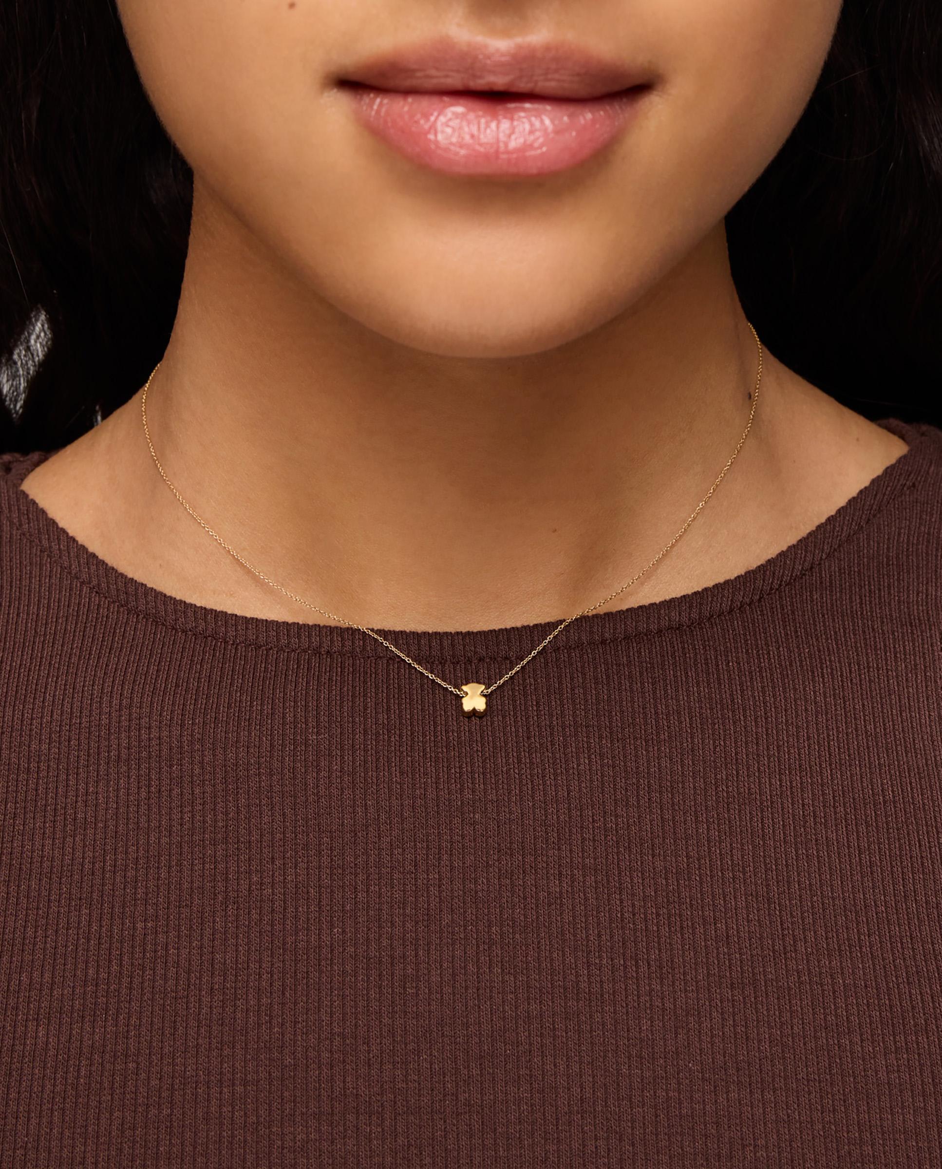 Colar Sweet Dolls Curto de Ouro com Motivo Urso 6 Mm Dourado-5