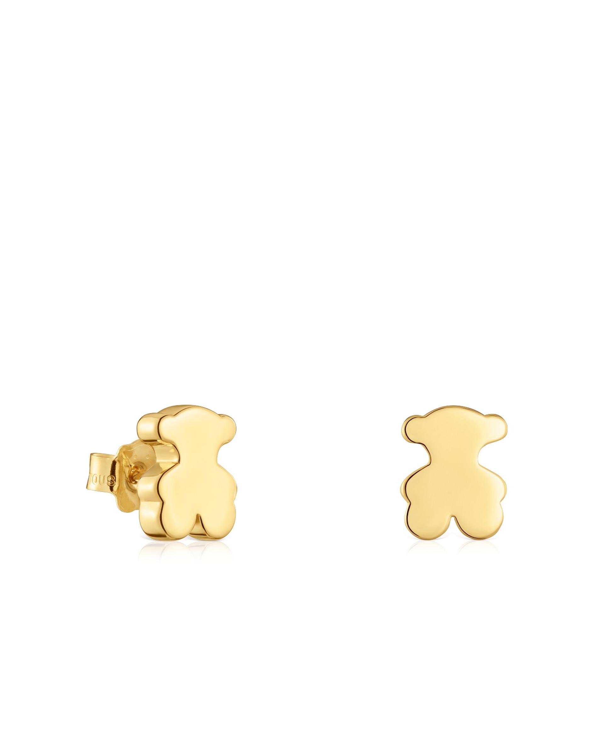 Brincos Sweet Dolls com Urso de Ouro 10 Mm Dourado-1