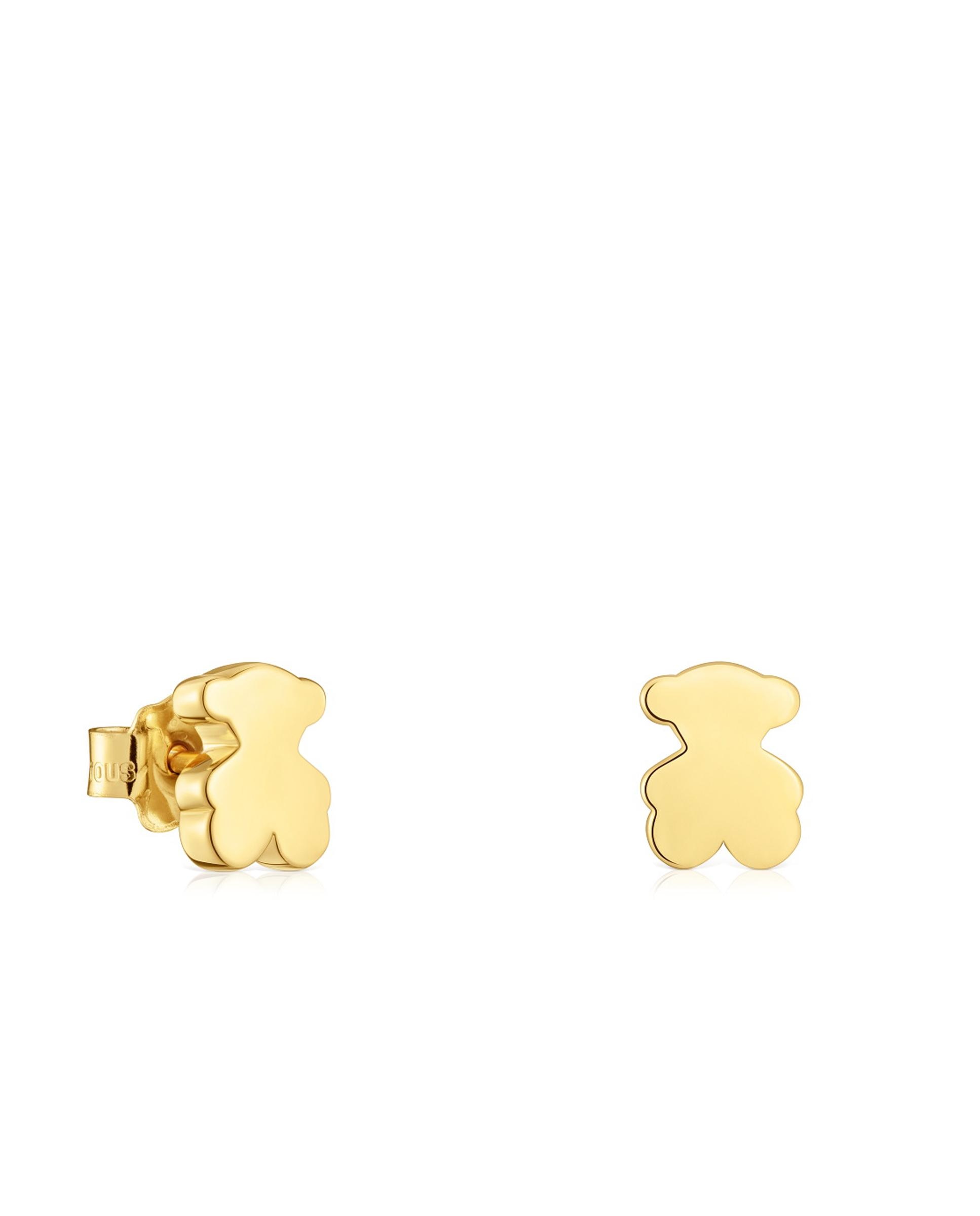 Brincos Sweet Dolls com Urso de Ouro 8 Mm Dourado-1