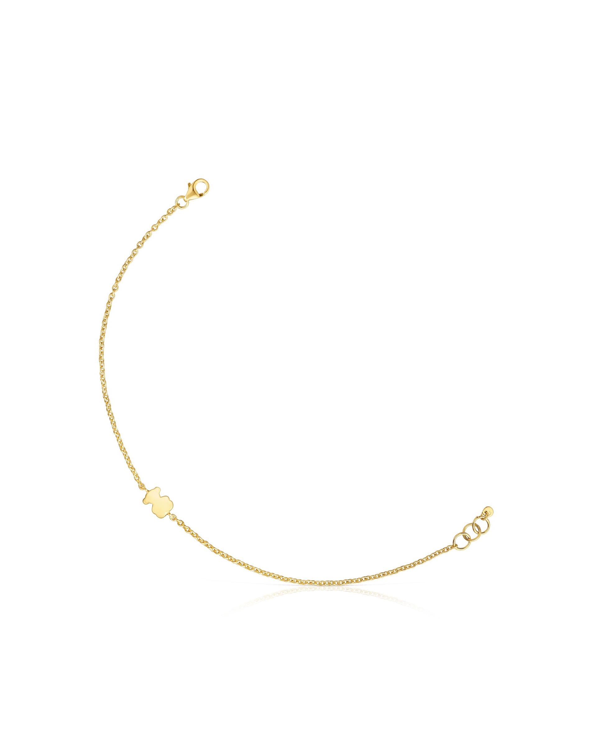 Pulseira de Corrente Sweet Dolls de Ouro com Urso 7 Mm Dourado-1
