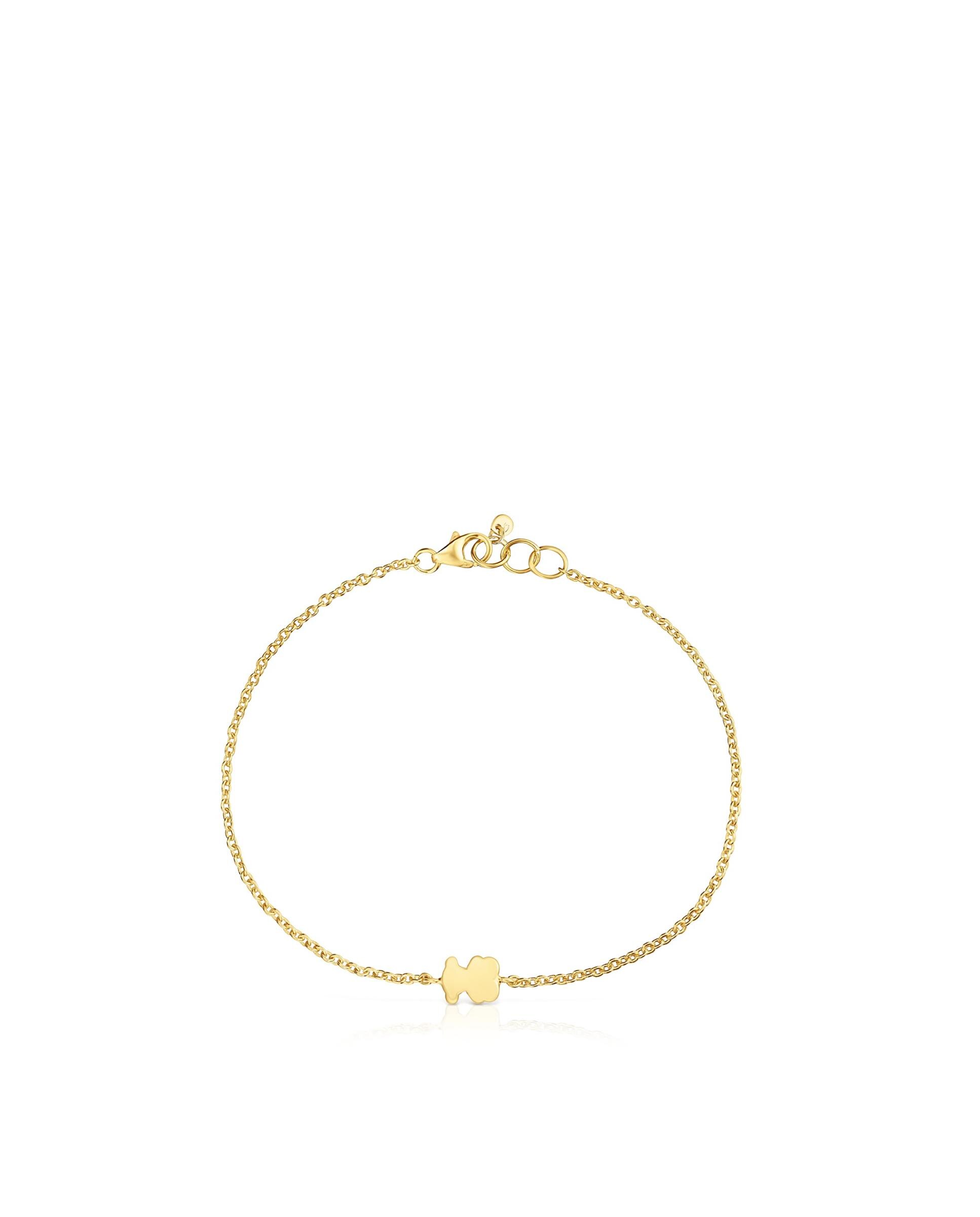 Pulseira de Corrente Sweet Dolls de Ouro com Urso 7 Mm Dourado-2