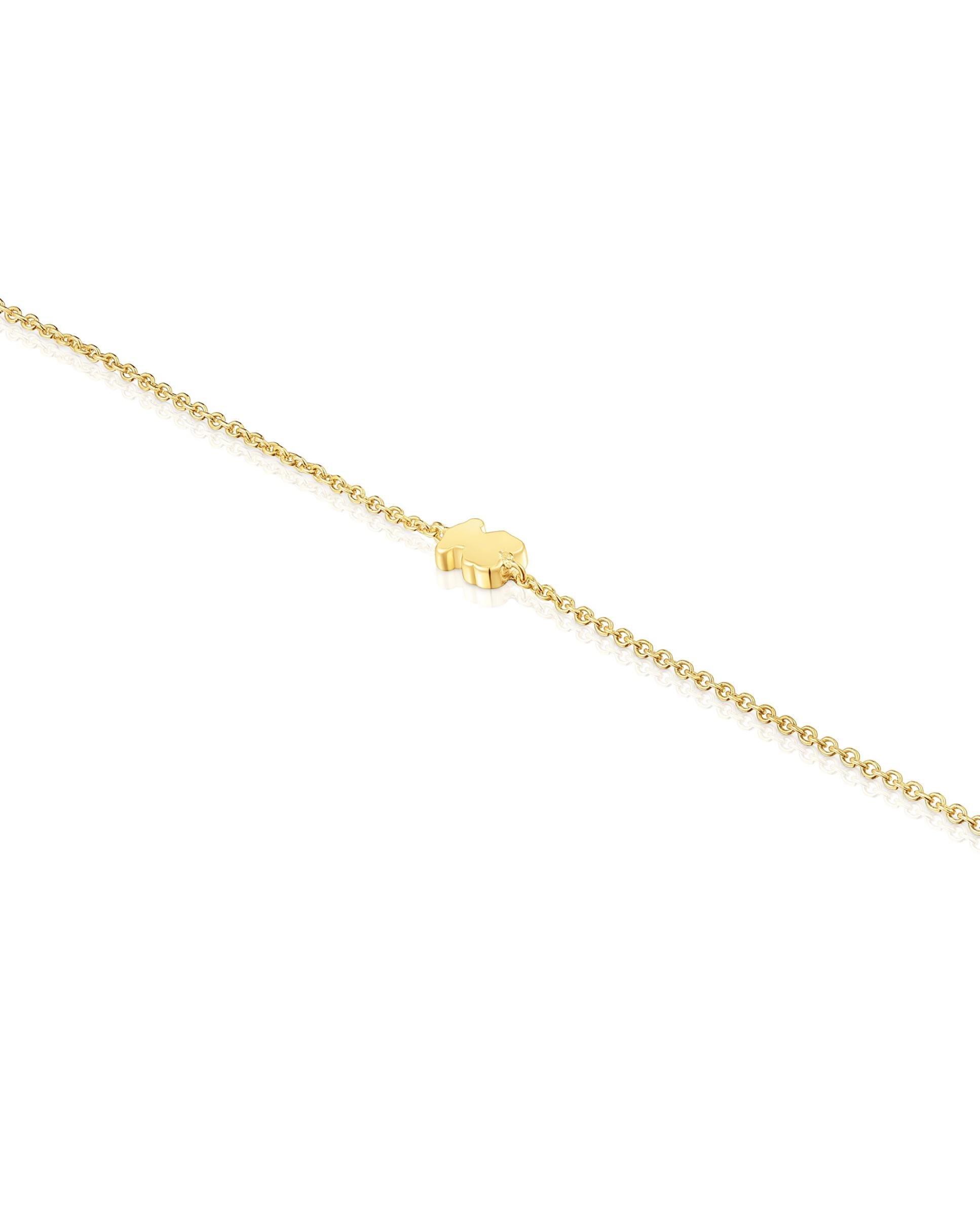 Pulseira de Corrente Sweet Dolls de Ouro com Urso 7 Mm Dourado-3
