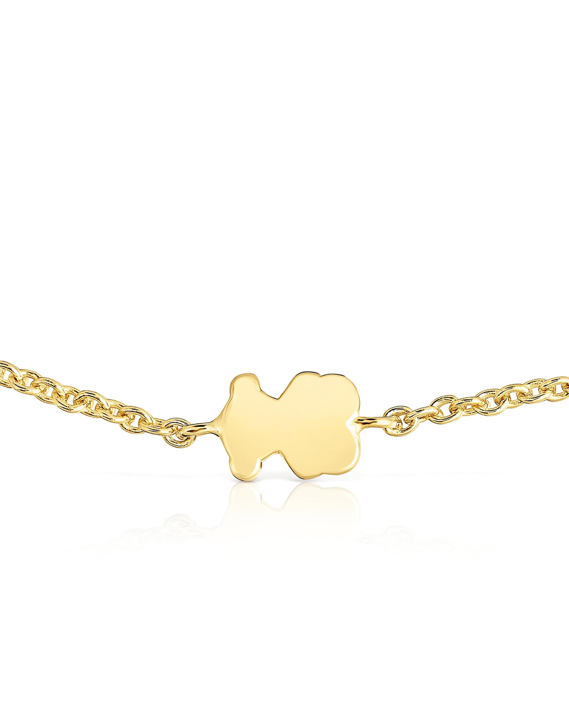 Pulseira de Corrente Sweet Dolls de Ouro com Urso 7 Mm Dourado-4