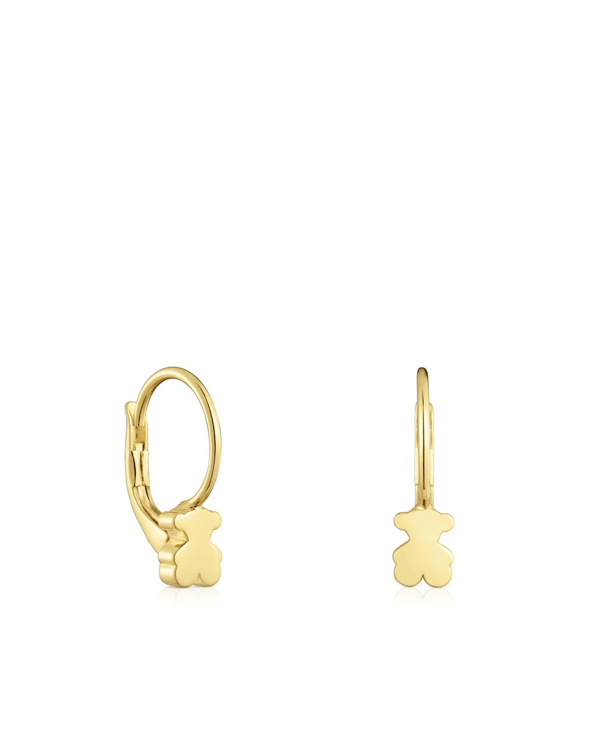 Brincos de Aro Sweet Dolls de Ouro com Urso 6 Mm Dourado-1