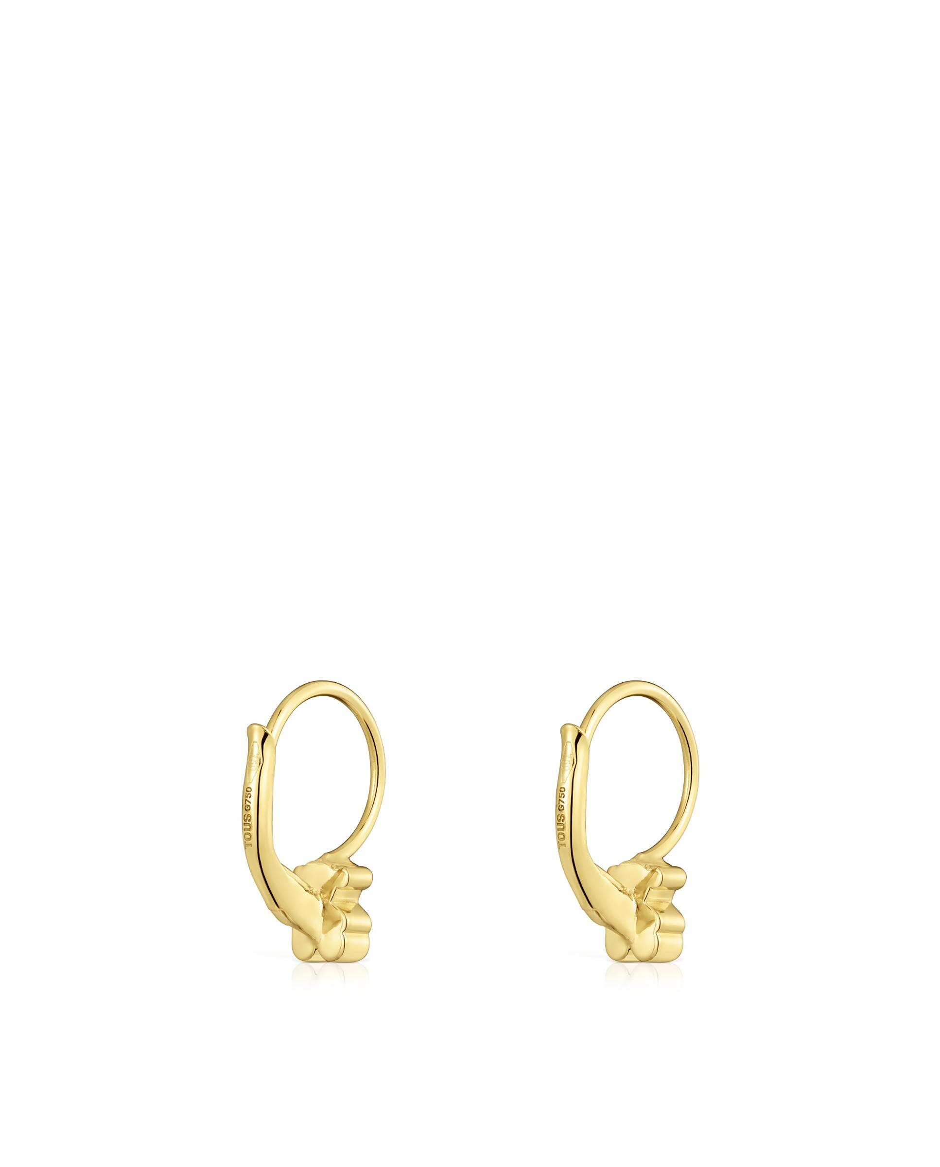 Brincos de Aro Sweet Dolls de Ouro com Urso 6 Mm Dourado-3