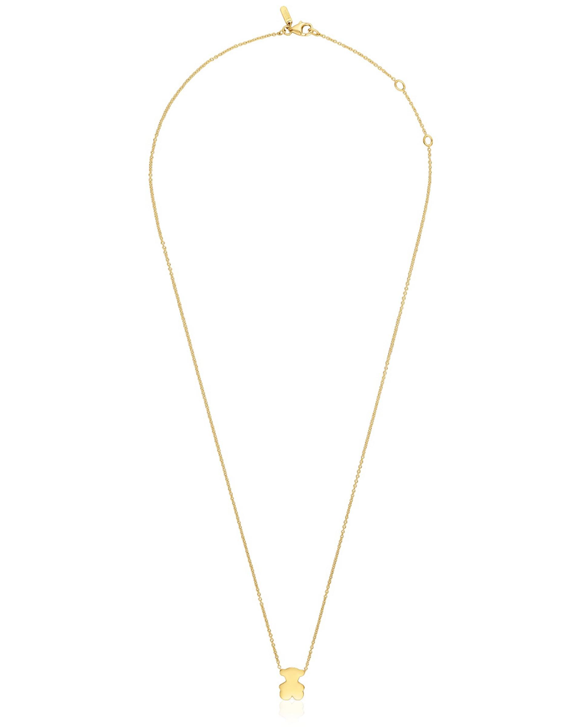 Colar Sweet Dolls Curto de Ouro com Urso 10 Mm Dourado-1