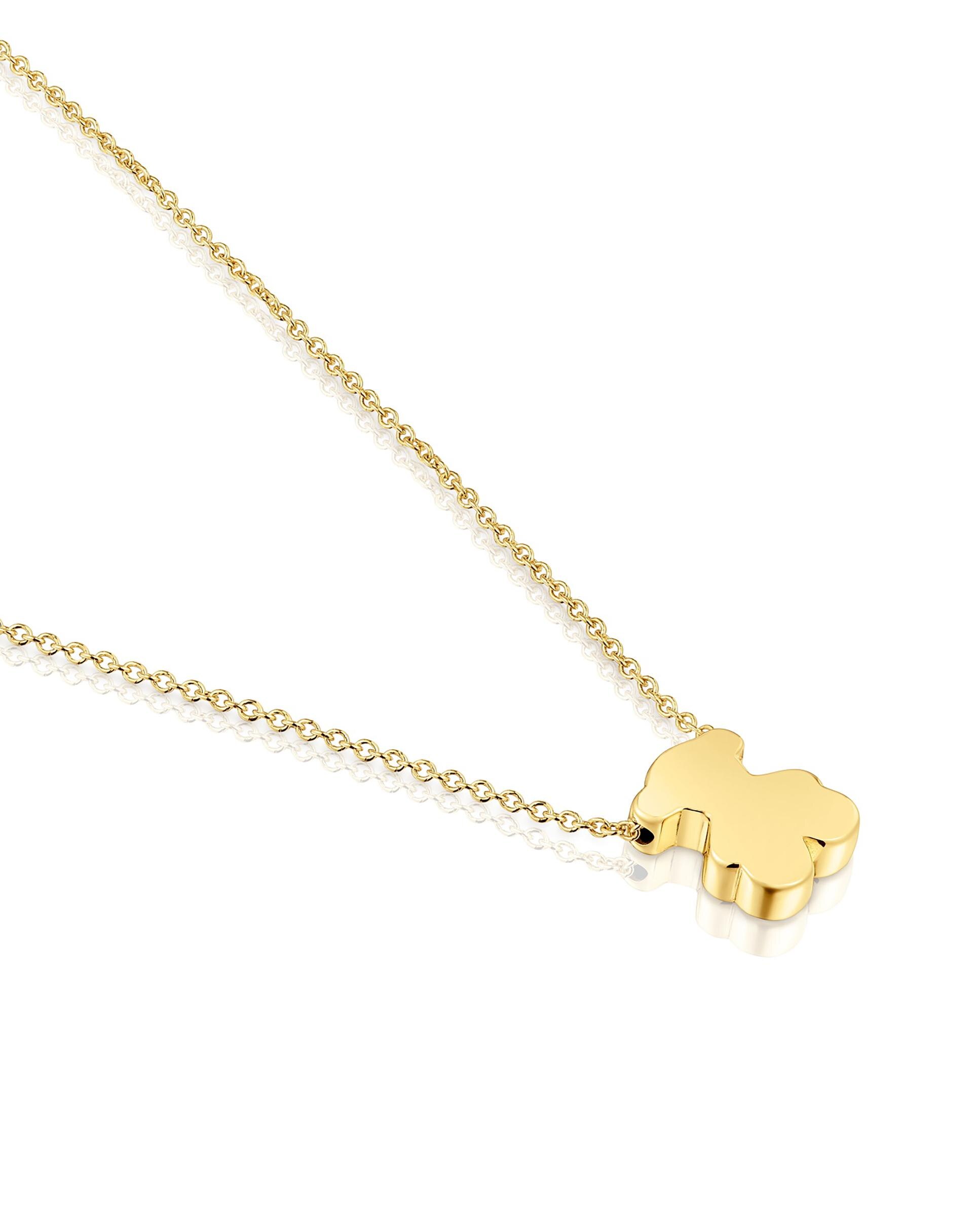Colar Sweet Dolls Curto de Ouro com Urso 10 Mm Dourado-4