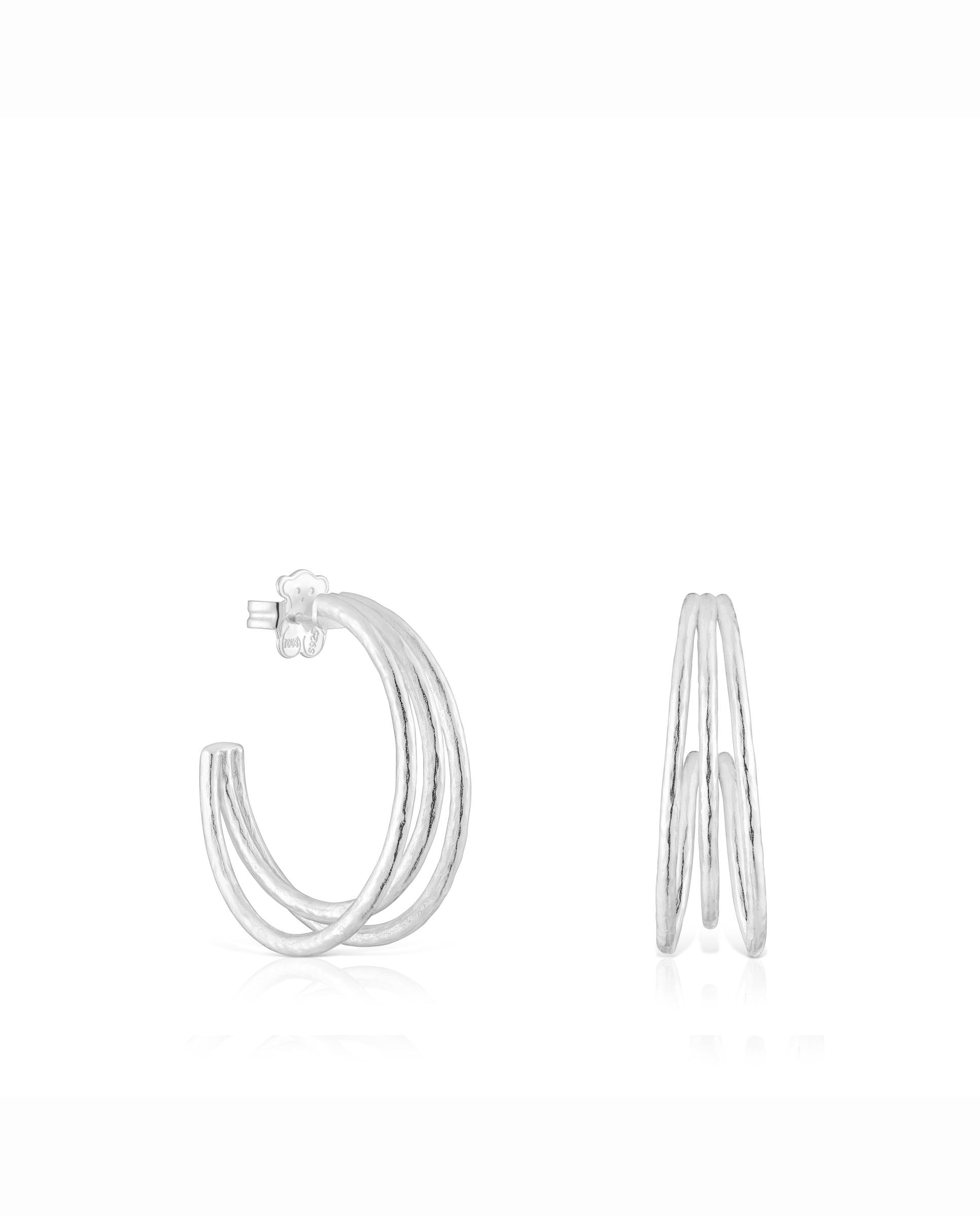 Imagem 0 de Brincos Duna de Argola de Prata 32 Mm