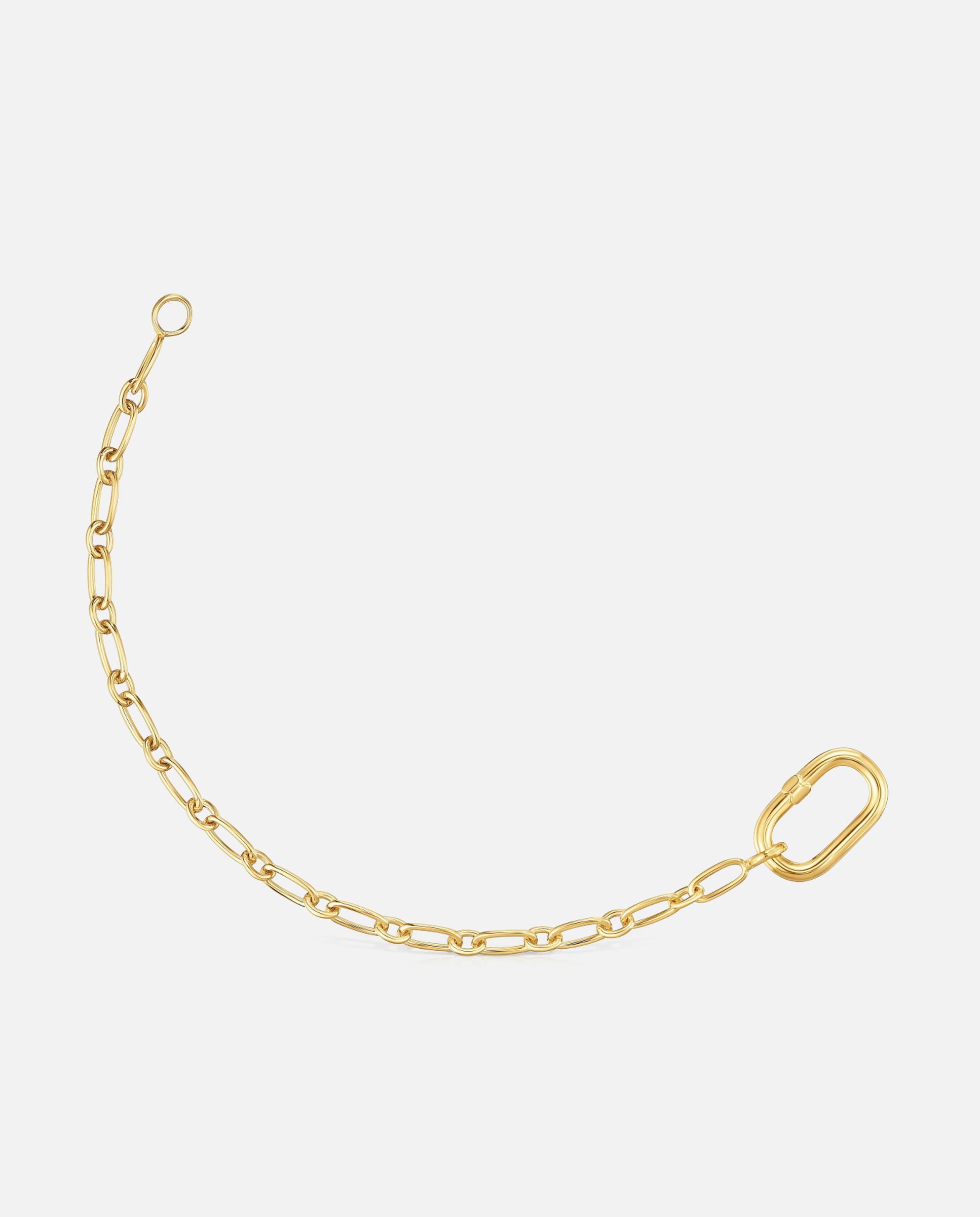 Imagem 0 de Pulseira para Personalizar com Charms Hold Oval Banhada a Ouro 18 Kt Sobre Prata e Argola