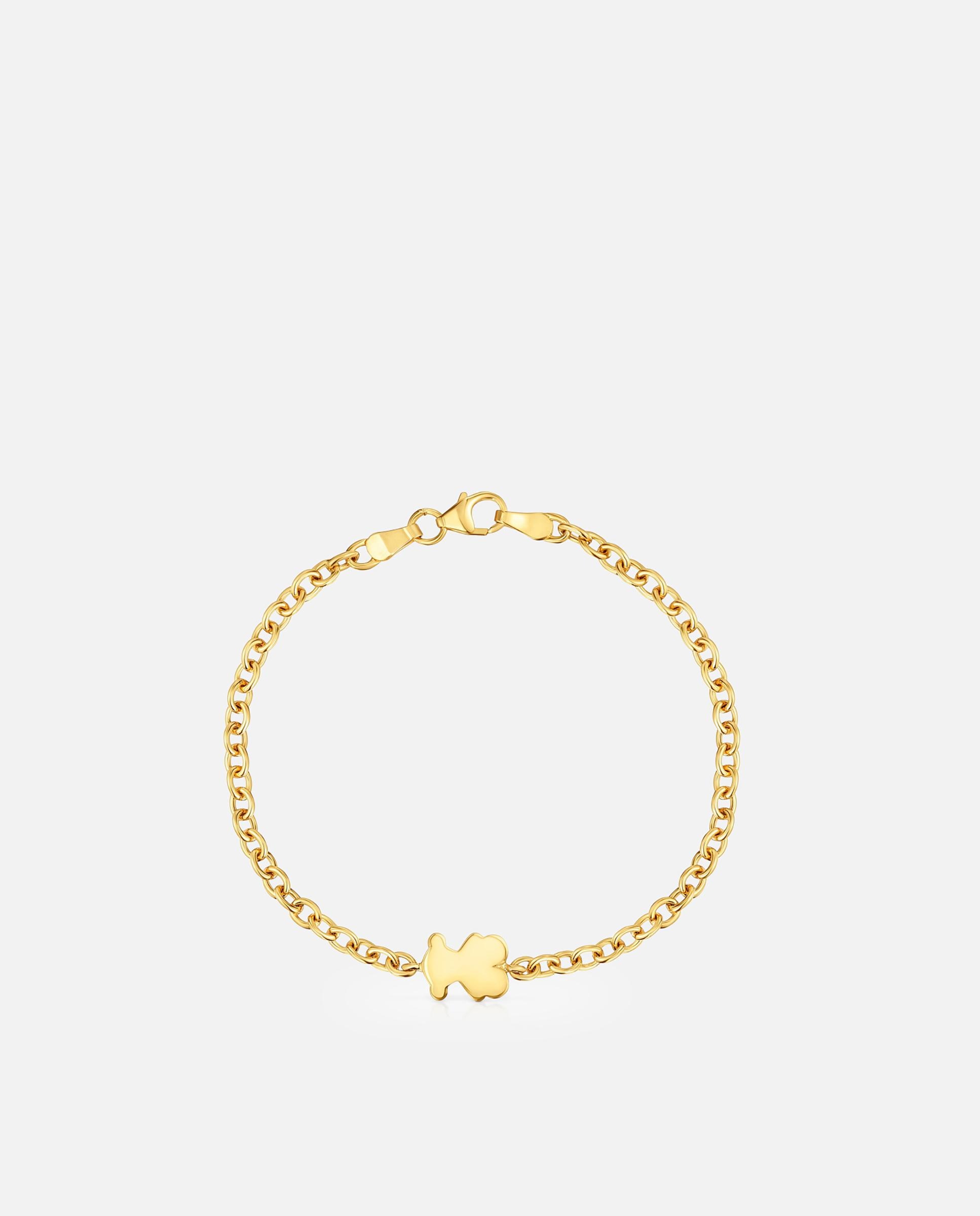 Pulseira de Corrente Sweet Dolls de Ouro com Urso Dourado-2