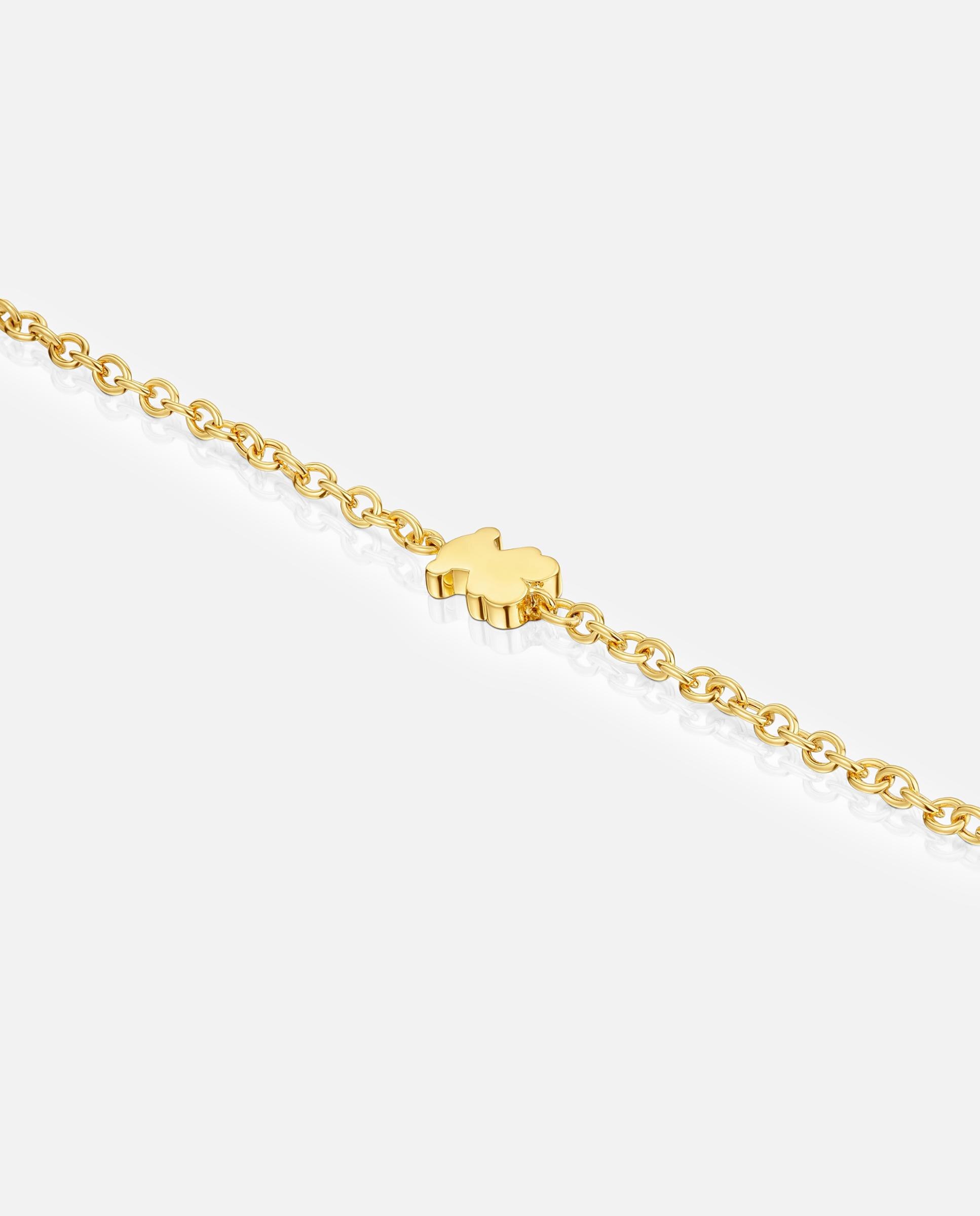 Pulseira de Corrente Sweet Dolls de Ouro com Urso Dourado-3