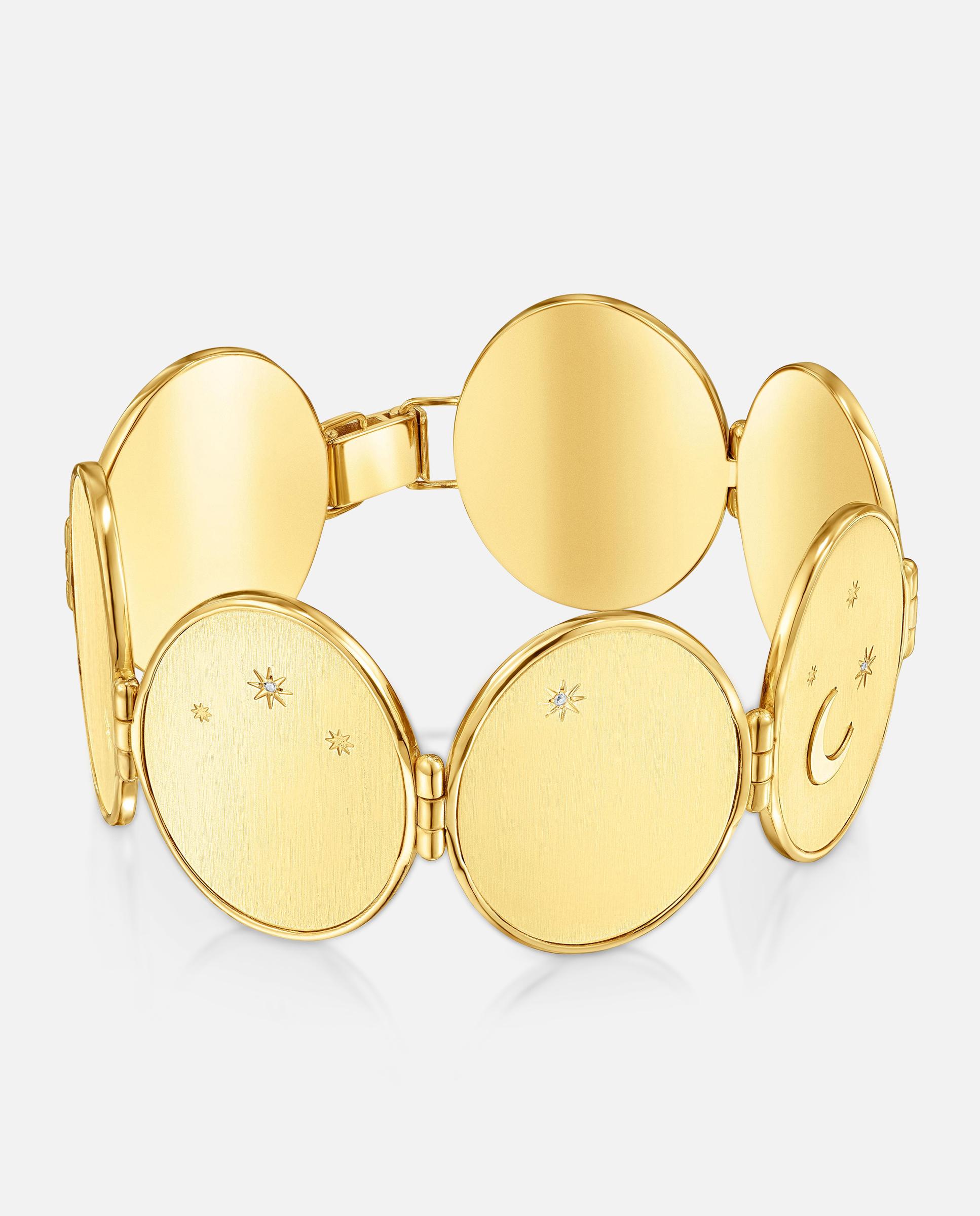 Imagem 0 de Bracelete Banhado a Ouro 18 Kt Sobre Prata com Diamantes