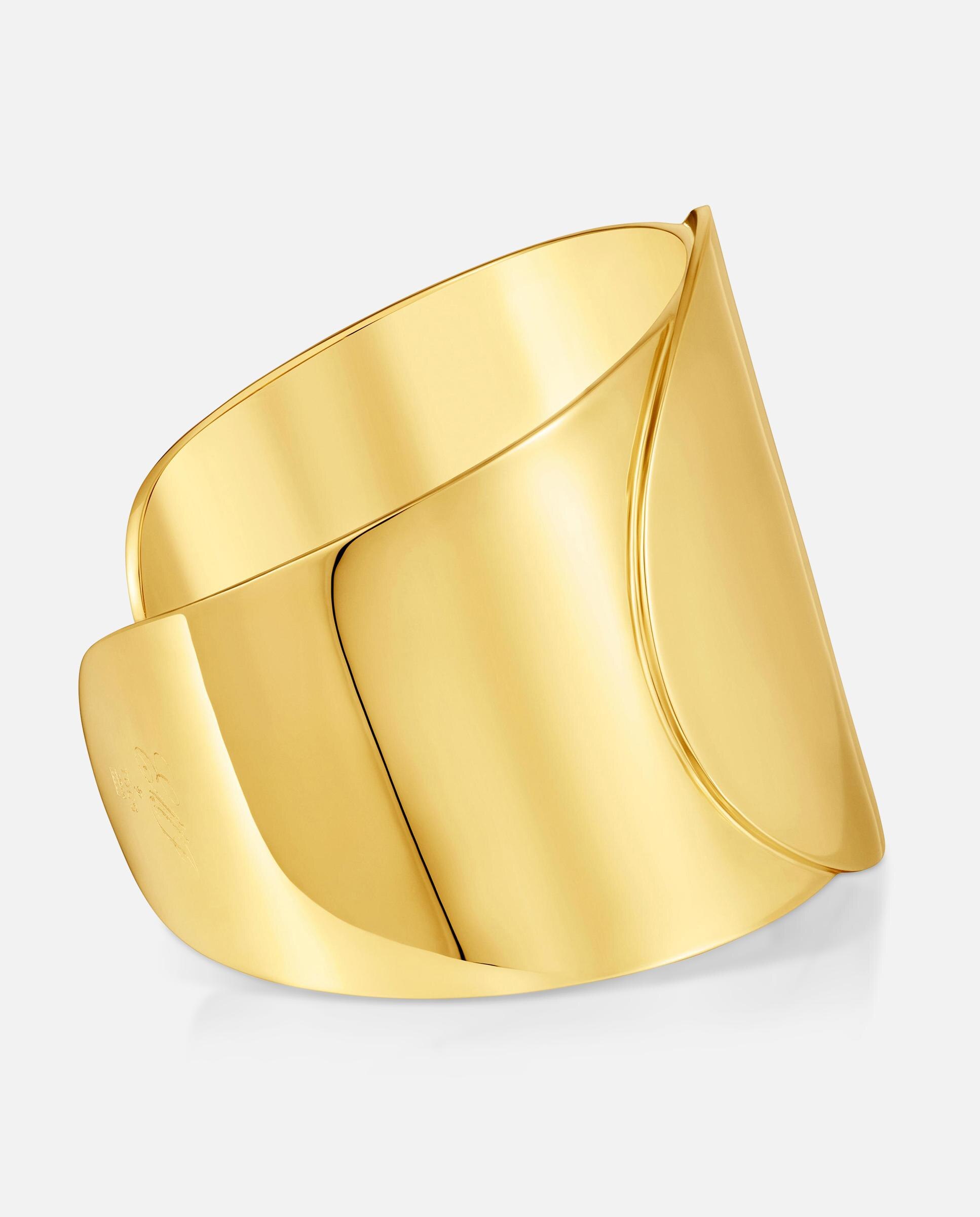 Bracelete Escrava Banhado a Ouro 18 Kt Sobre Prata Dourado-2