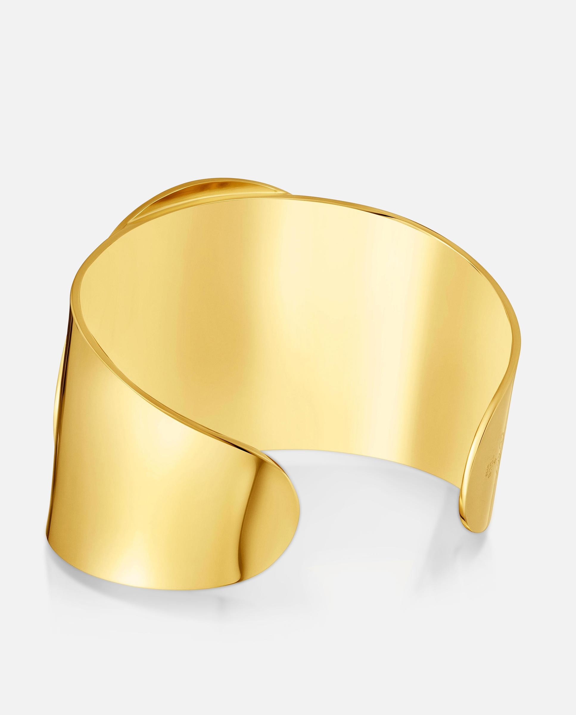 Bracelete Escrava Banhado a Ouro 18 Kt Sobre Prata Dourado-3