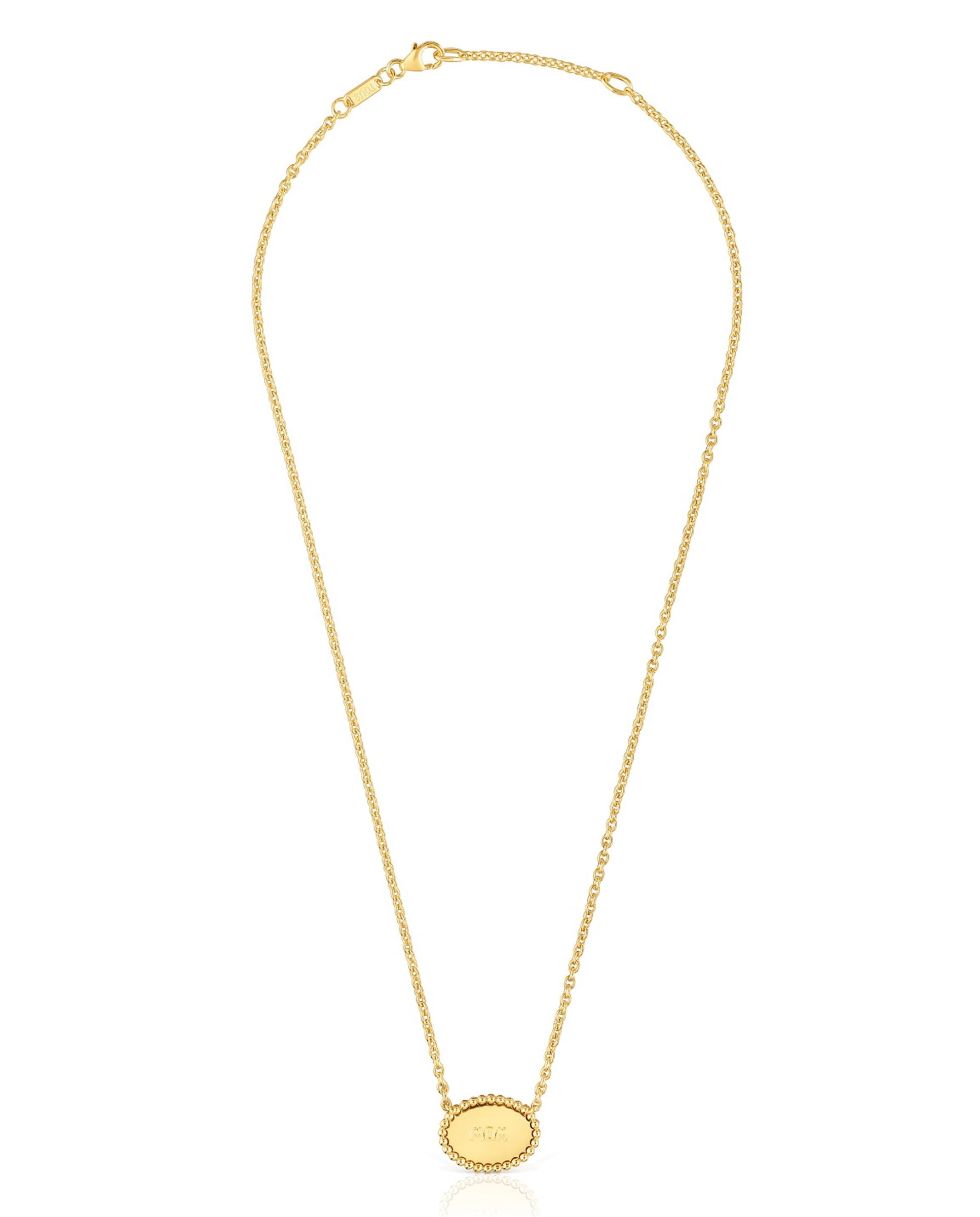 Imagem 0 de Colar Mom Curto Banhado a Ouro 18 Kt Sobre Prata