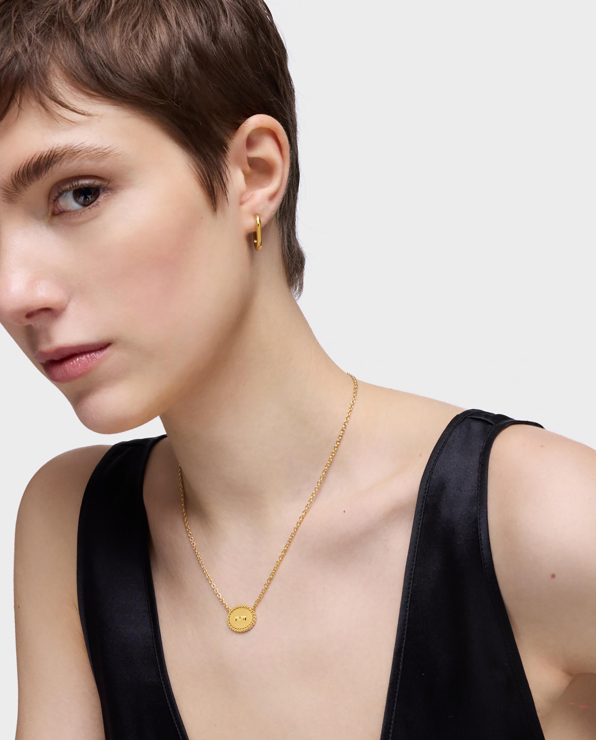 Corrente com Pendentes Mom Curta Banhada a Ouro 18 Kt Sobre Prata Dourado-4