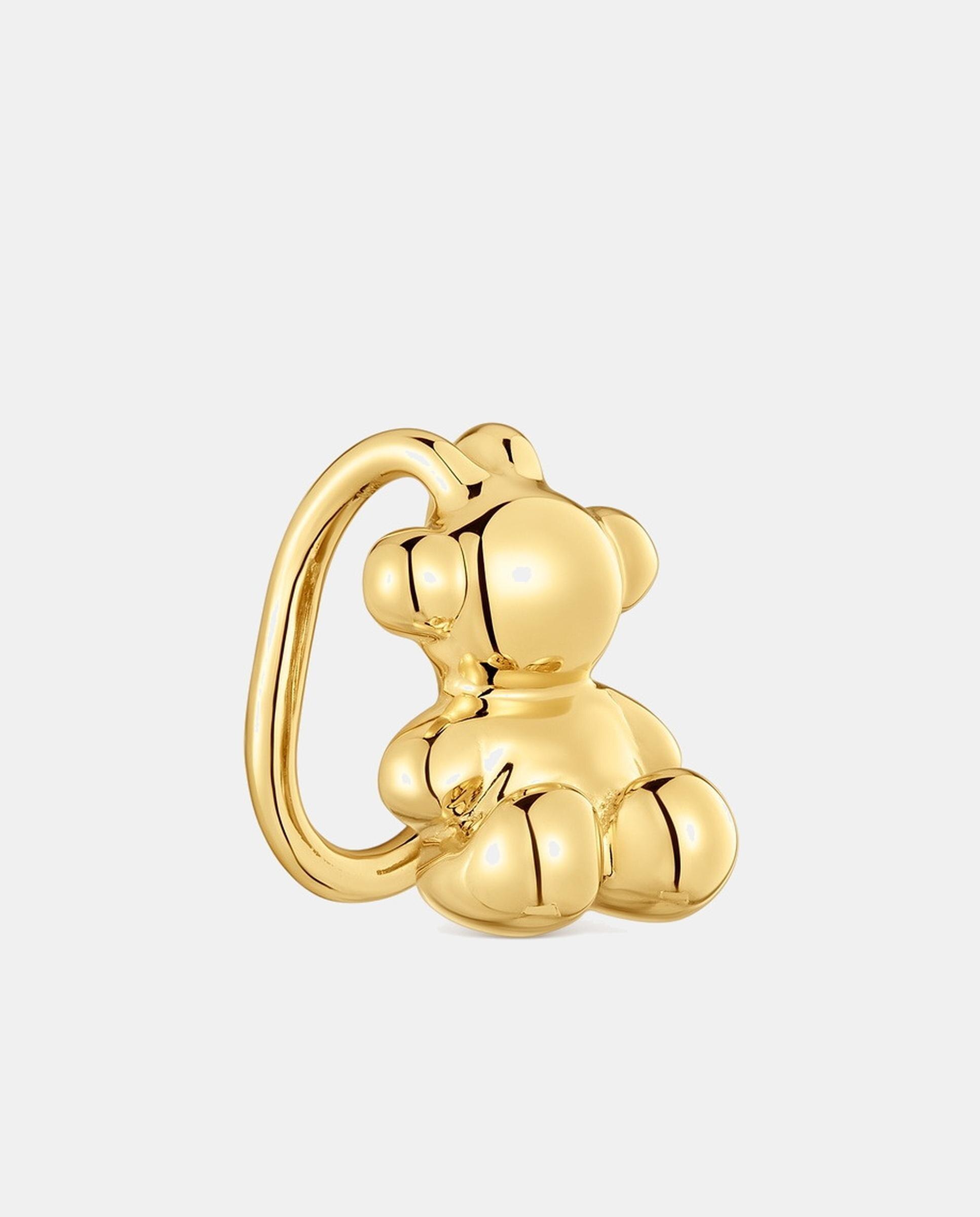 Piercing Bold Bear de Urso Banhado em Ouro 18 Kt Sobre Prata Dourado-2