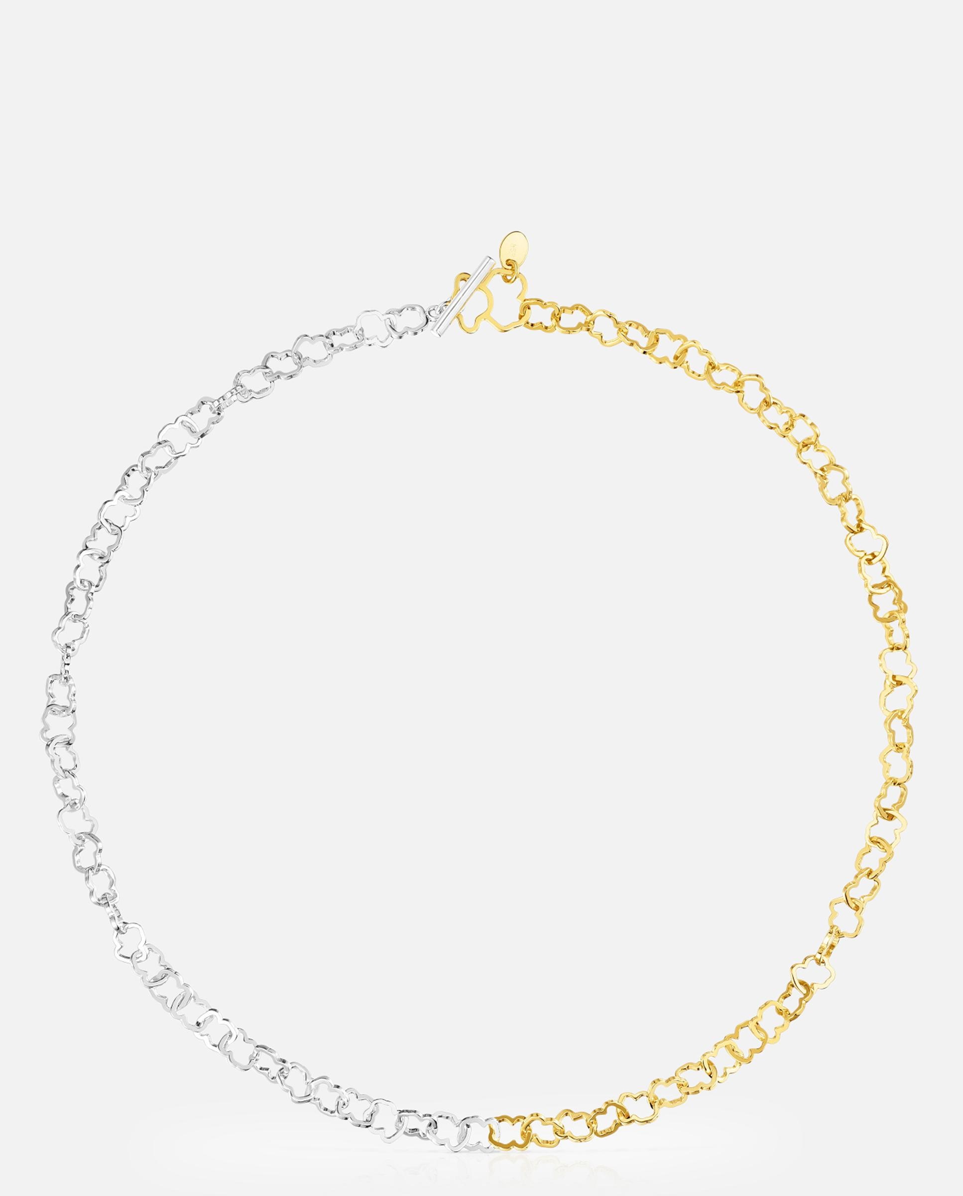 Colar Carrusel Bicolor com Urso Multicolor-1