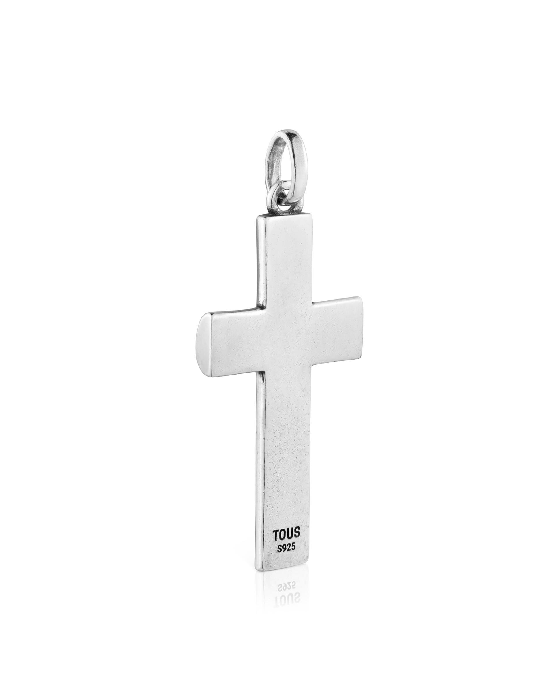 Pendente Tous Man Cruz de Prata 32 Mm Prateado-3