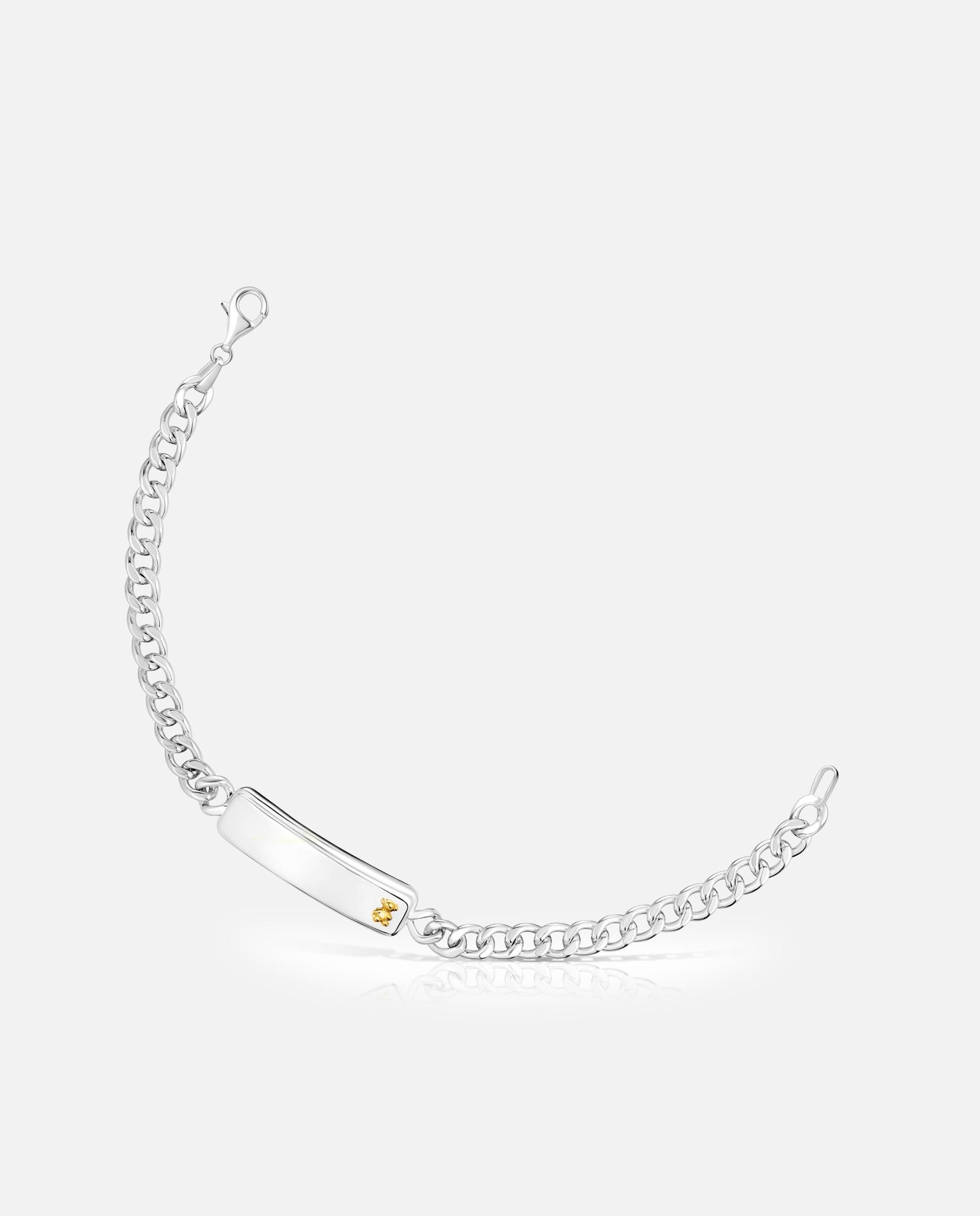 Imagem 0 de Pulseira Tous Man com Corrente Bicolor e Motivo de Urso
