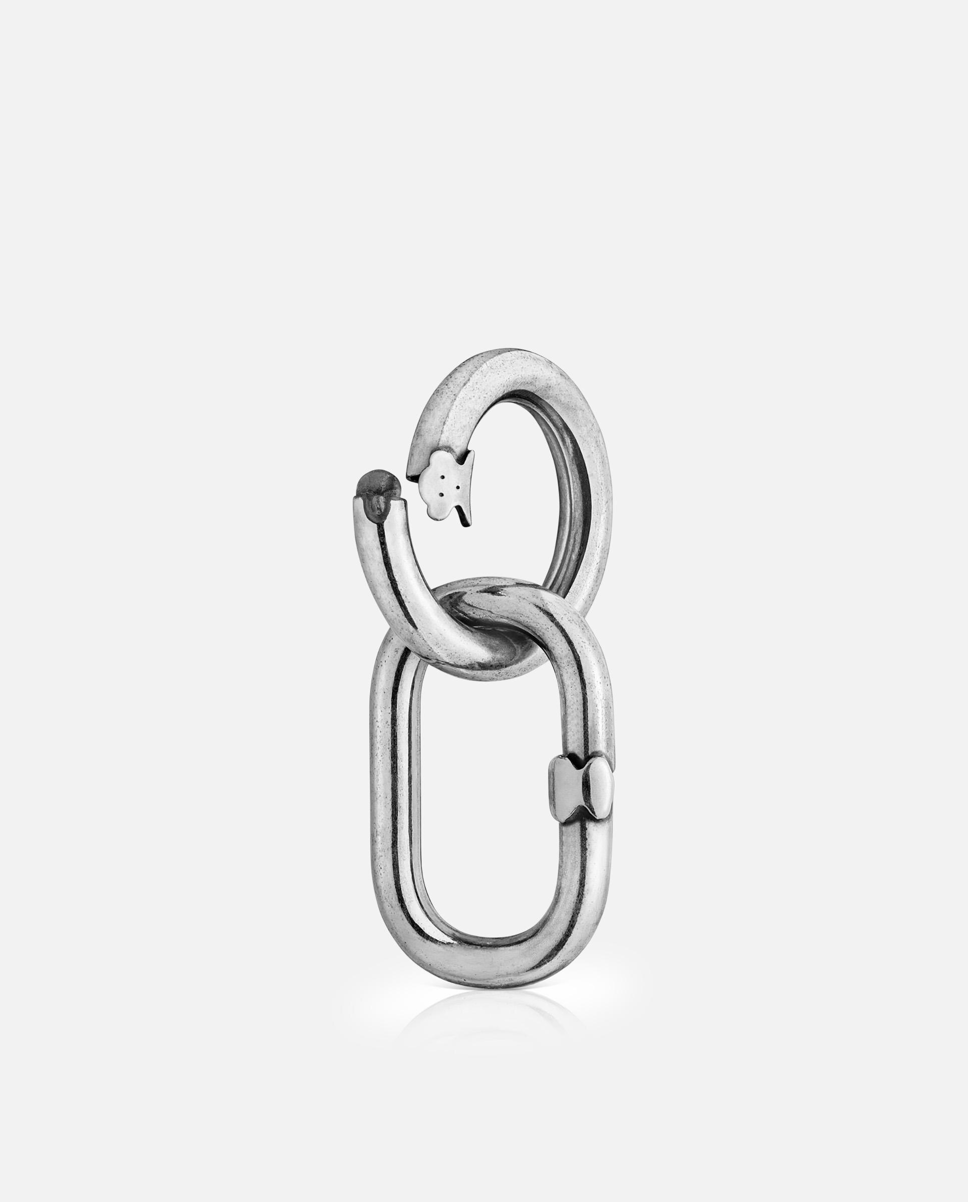 Pendente Hold Man com Argolas de Prata Prateado-2