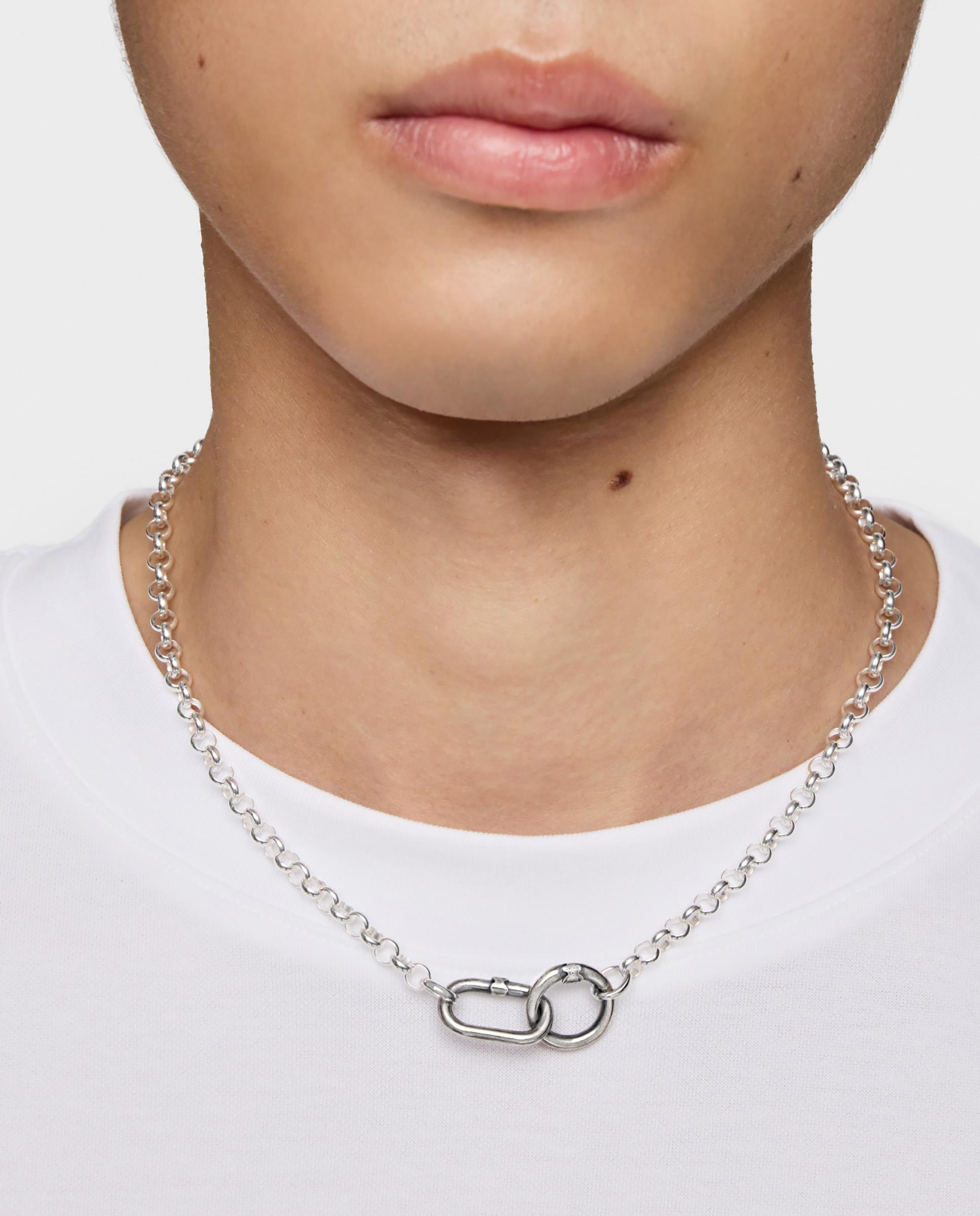 Pendente Hold Man com Argolas de Prata Prateado-4
