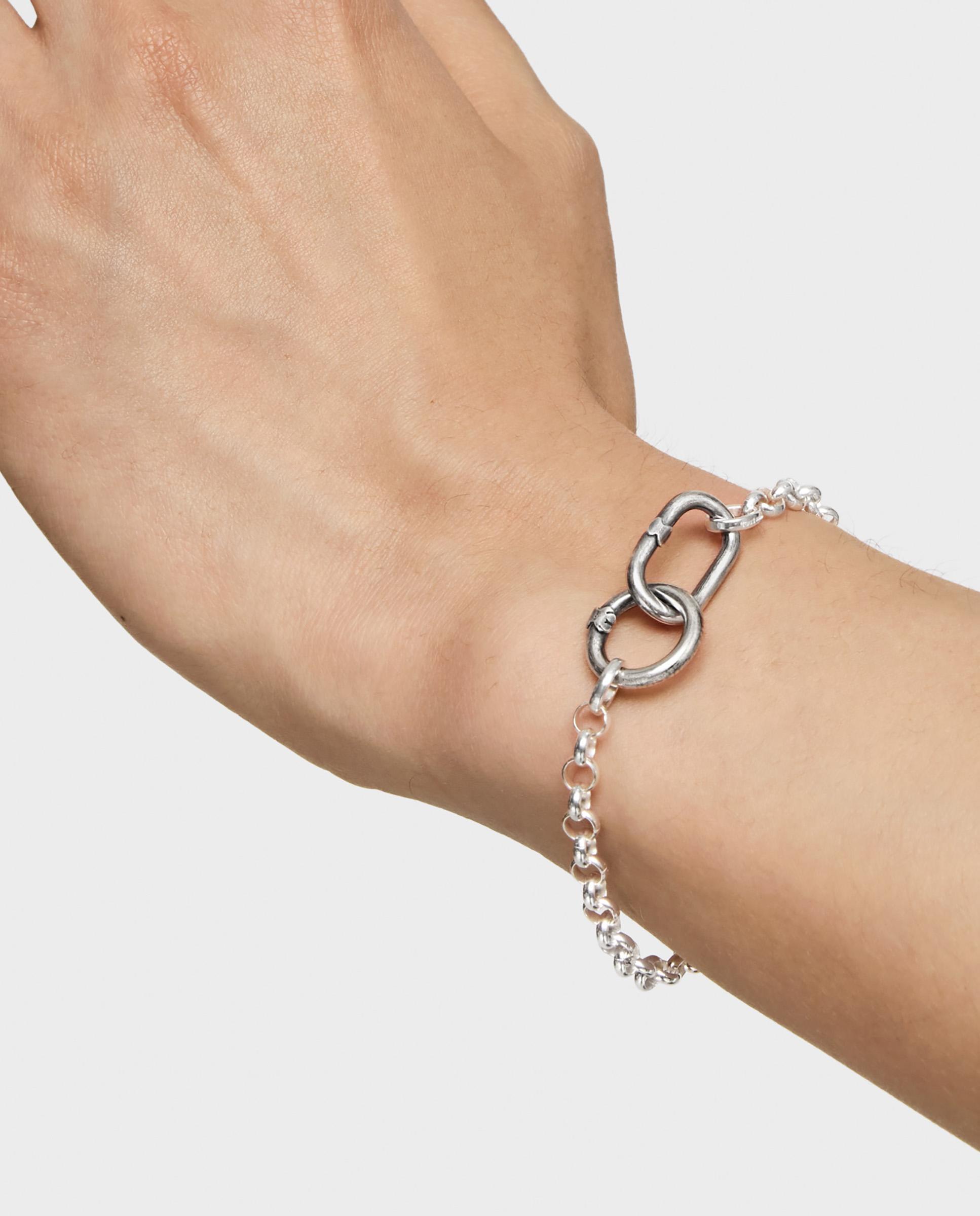 Pendente Hold Man com Argolas de Prata Prateado-5