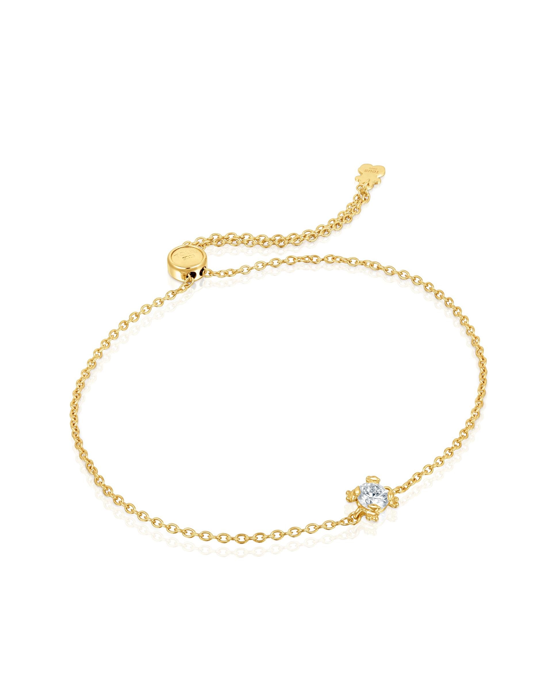 Imagem 0 de Pulseira de Corrente Color Pills Banhado a Ouro 18 Kt Sobre Prata e Diamante Criado em Laboratório