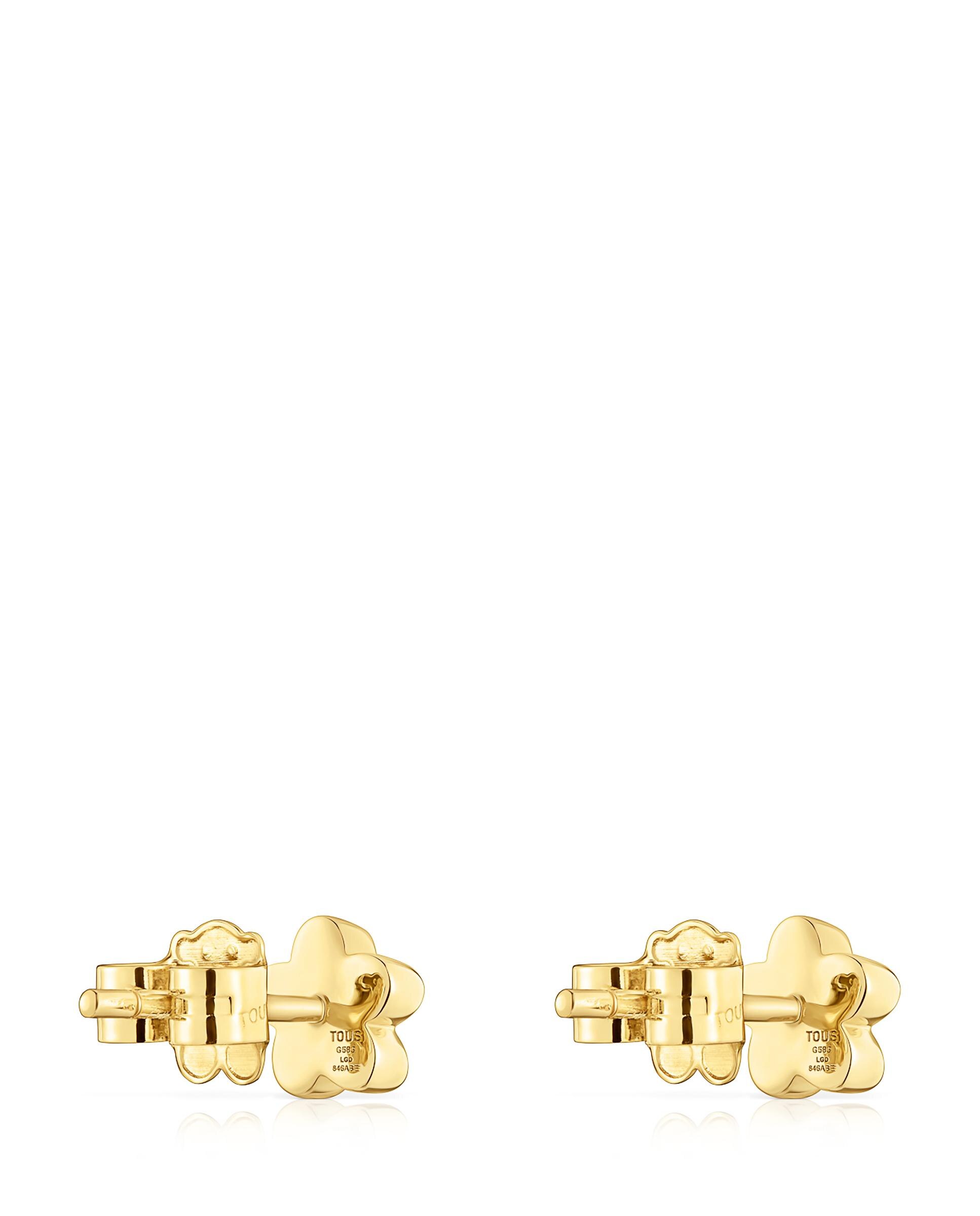 Brincos Lili Flor de Ouro com Diamantes Criados em Laboratório 6 Mm Branco-3