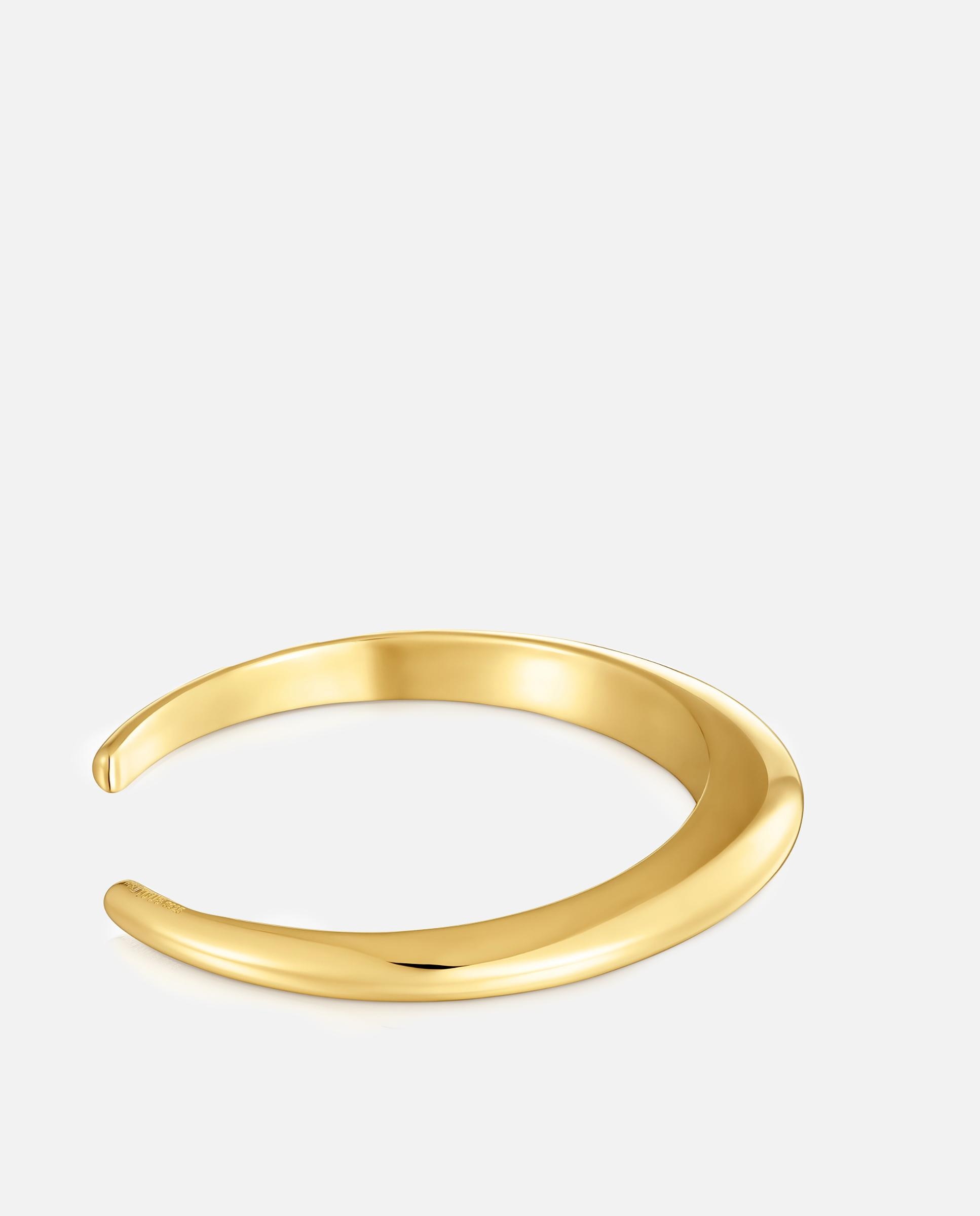 Pulseira Rígida Warm Escrava Banhada a Ouro 18 Kt em Prata Dourado-2