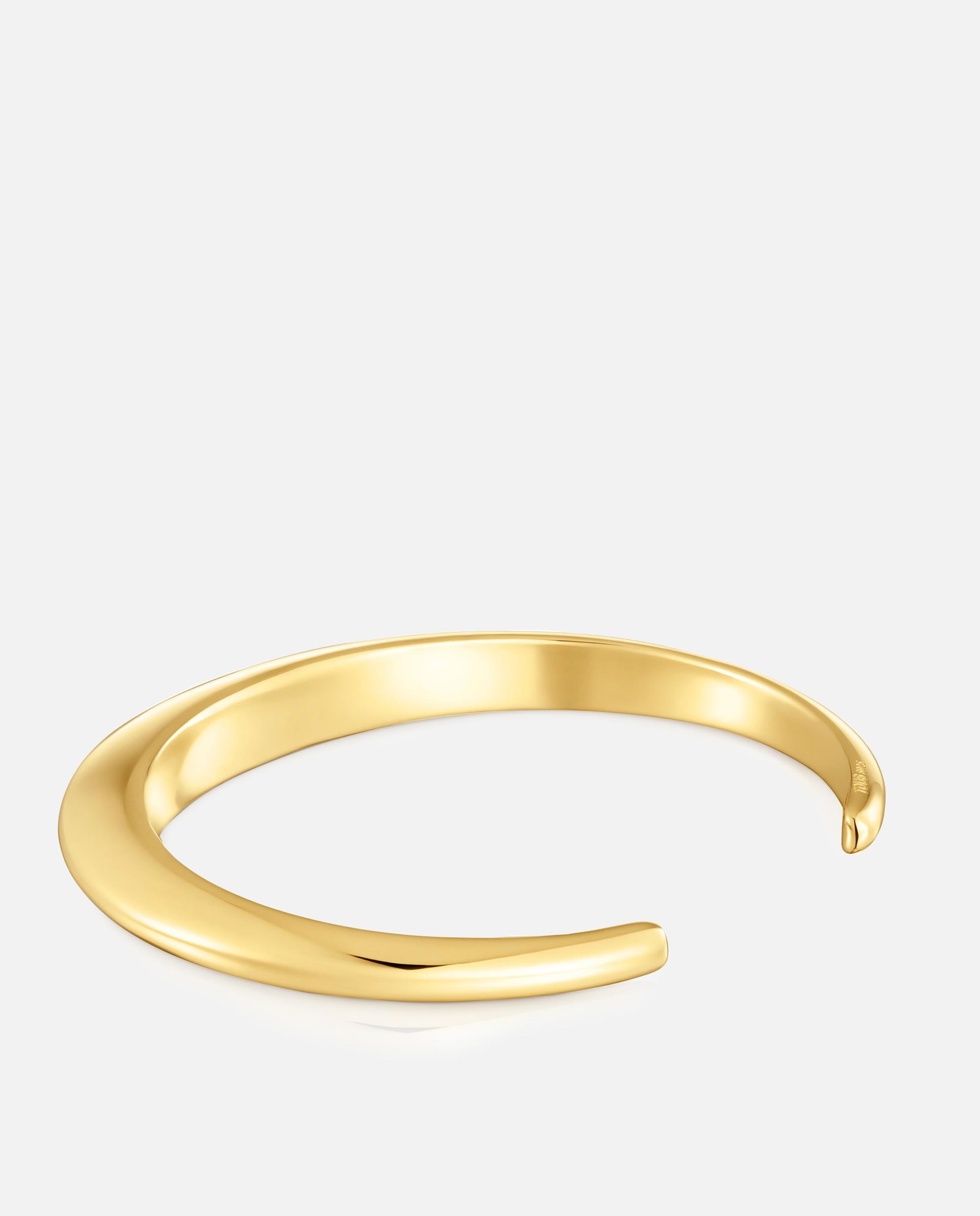 Pulseira Rígida Warm Escrava Banhada a Ouro 18 Kt em Prata Dourado-3