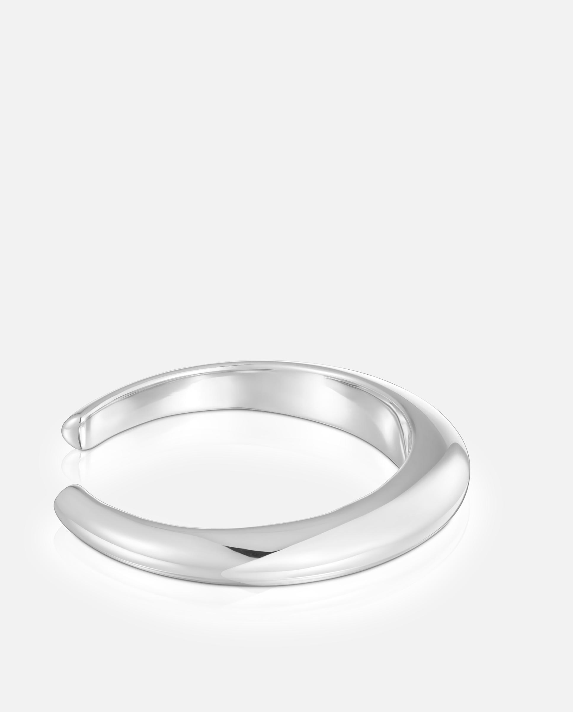 Pulseira Rígida Warm de Prata Prateado-2