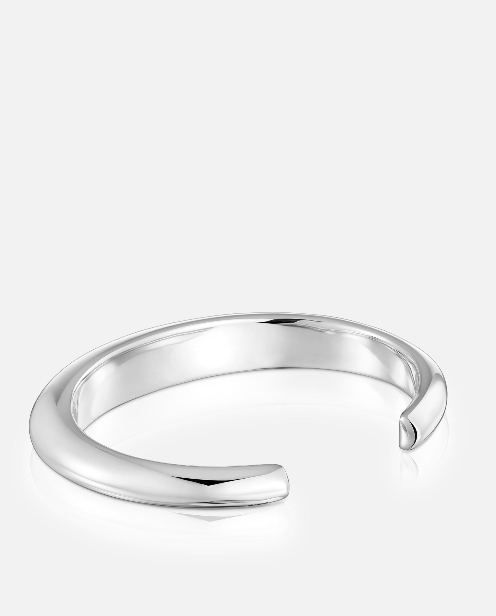Pulseira Rígida Warm de Prata Prateado-3