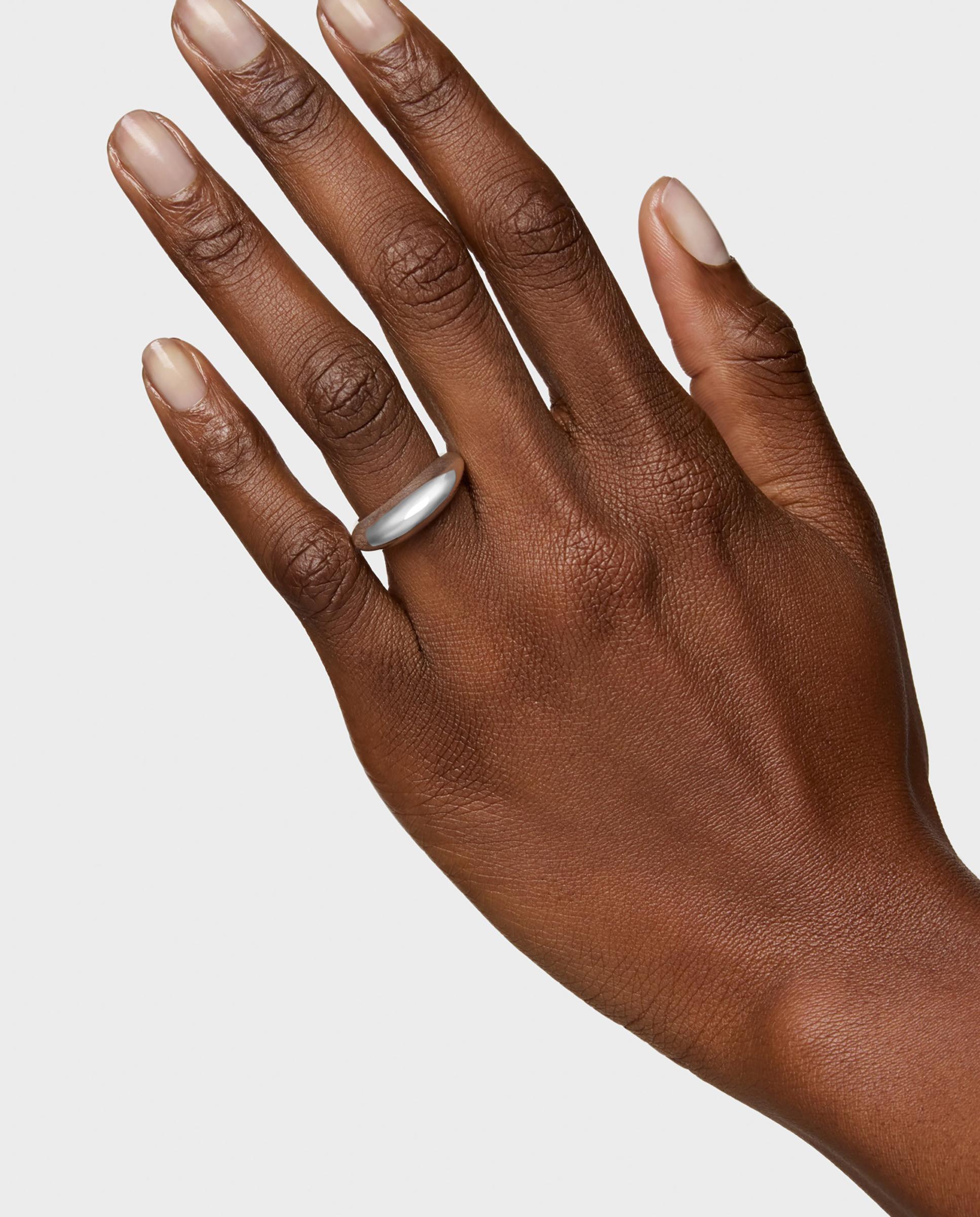 Anel Warm de Prata Prateado-6