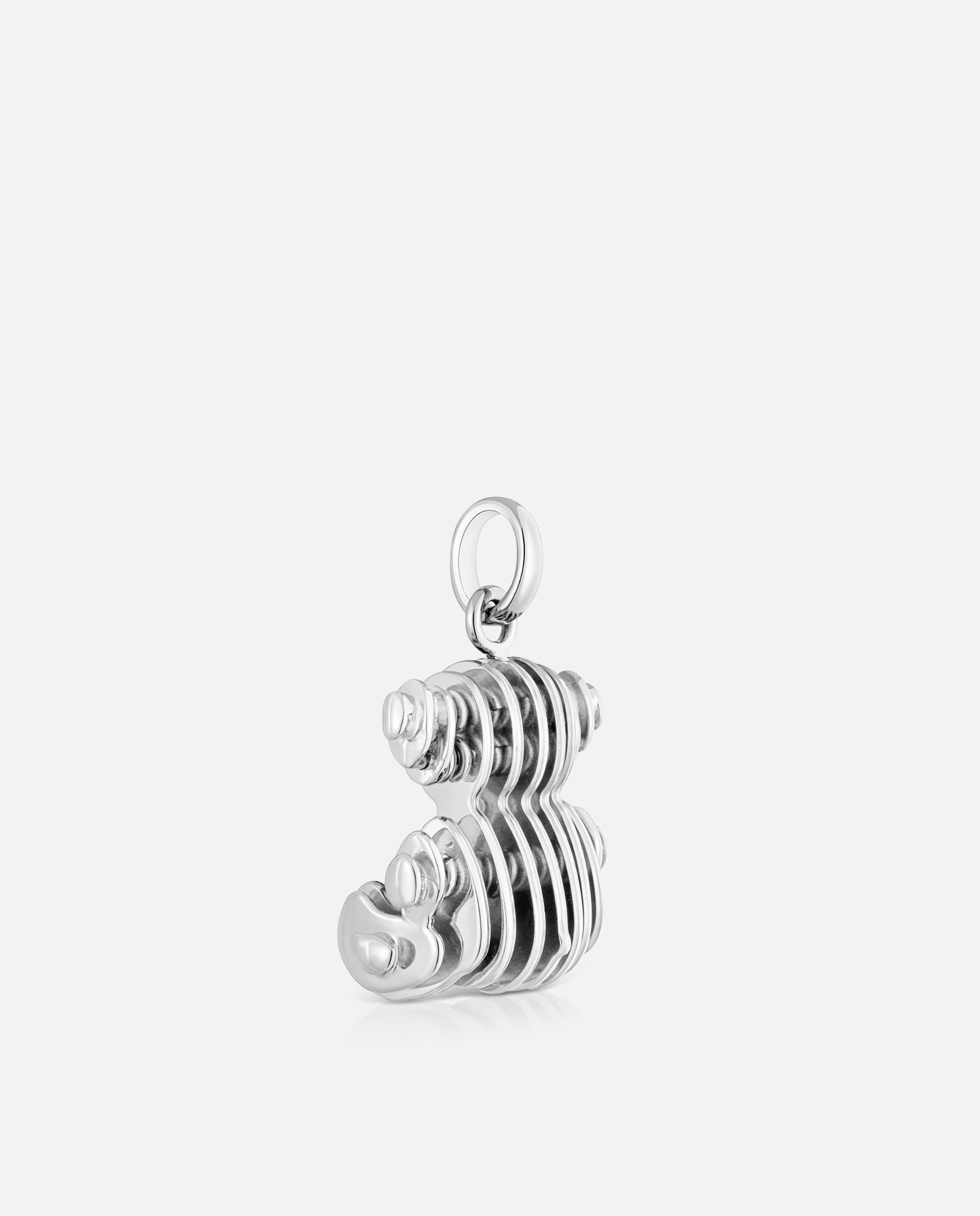 Pendente Bold Bear Urso de Prata Laminada Prateado-3
