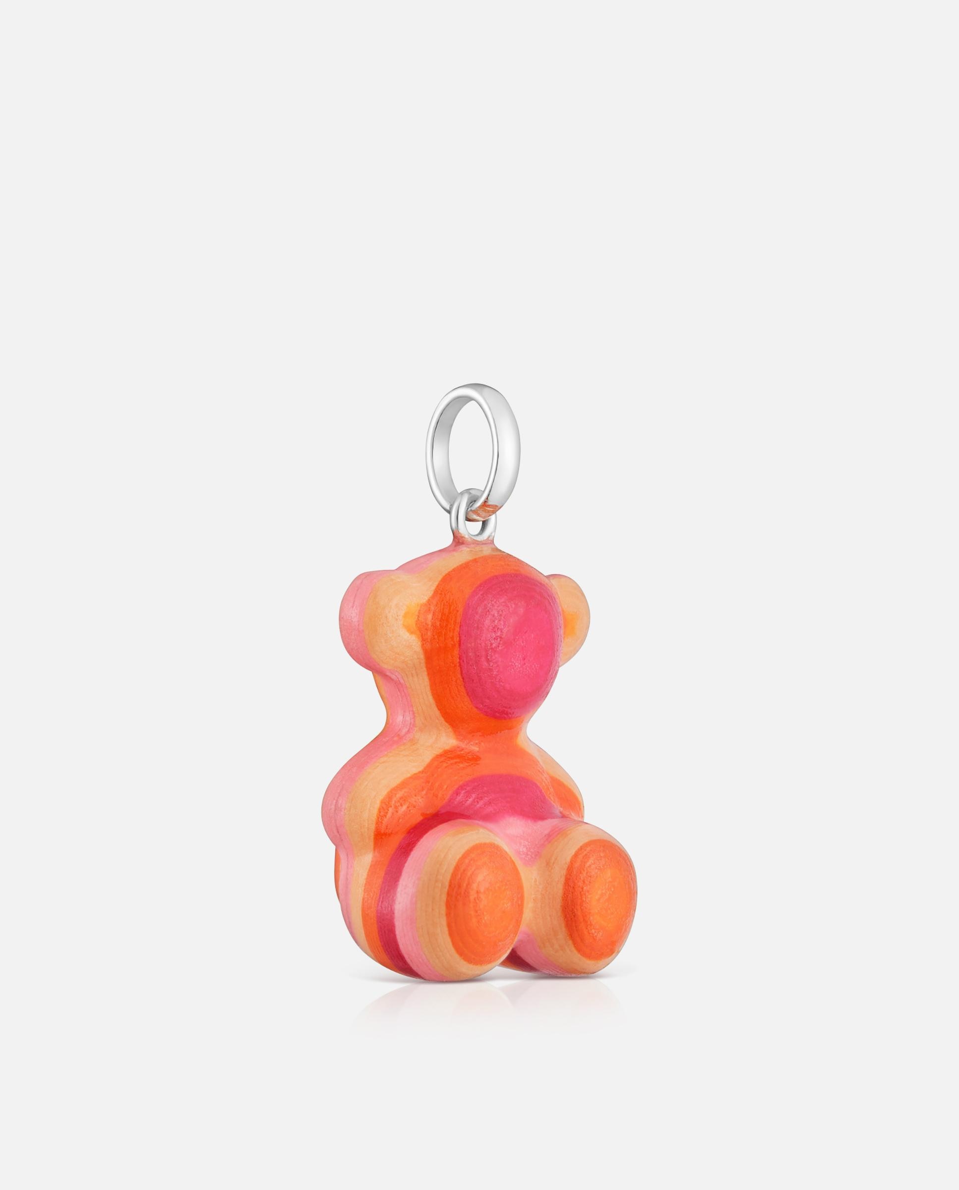 Pendentes Bold Bear Urso de Prata e Papel Reciclado 22 Mm Multicolor-2
