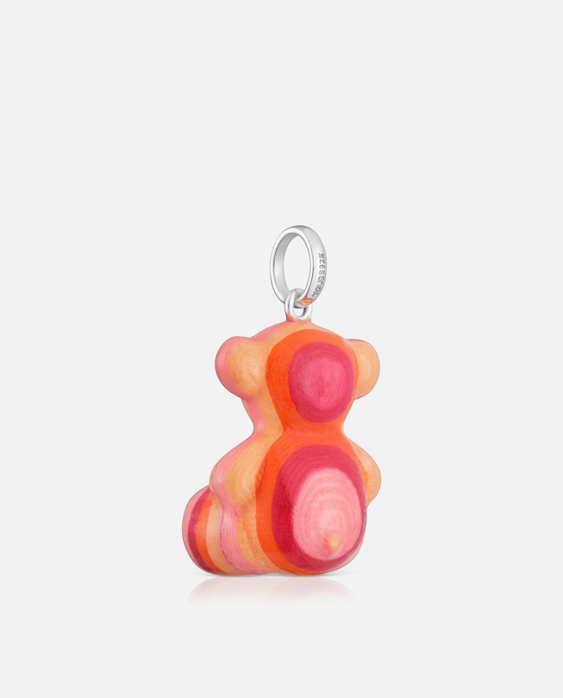 Pendentes Bold Bear Urso de Prata e Papel Reciclado 22 Mm Multicolor-3