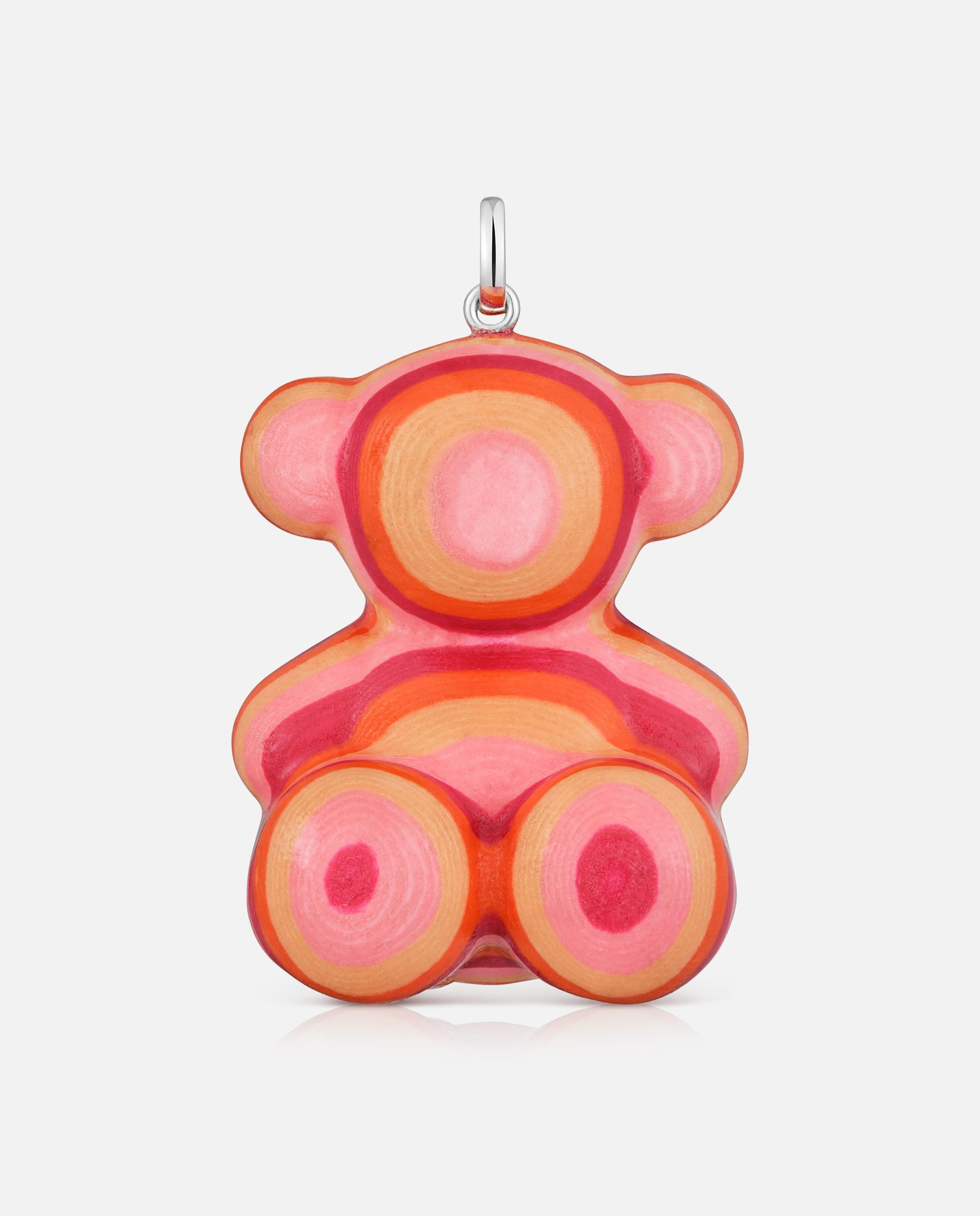 Pendentes Bold Bear Urso de Prata e Papel Reciclado 40 Mm Multicolor-1