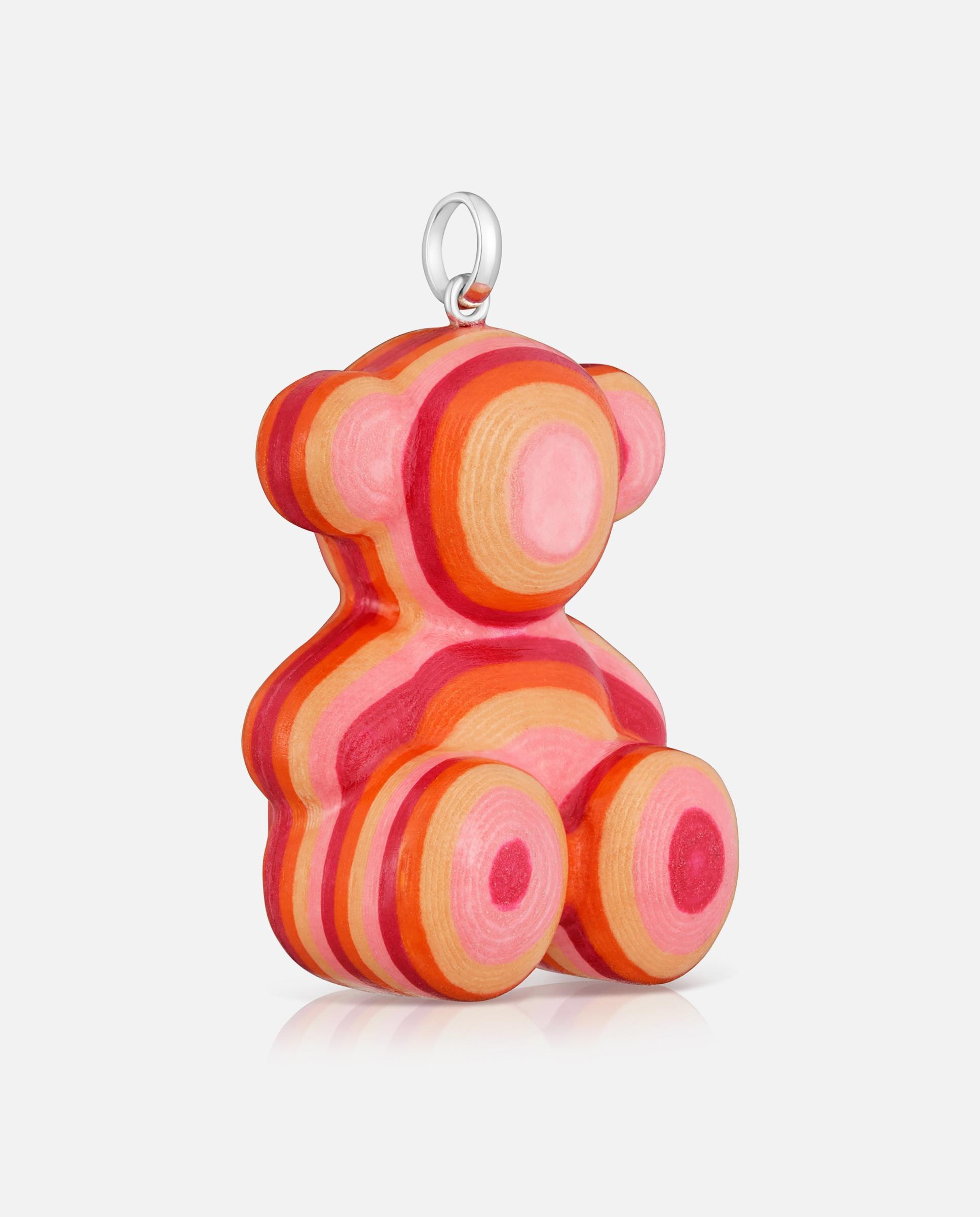 Pendentes Bold Bear Urso de Prata e Papel Reciclado 40 Mm Multicolor-2