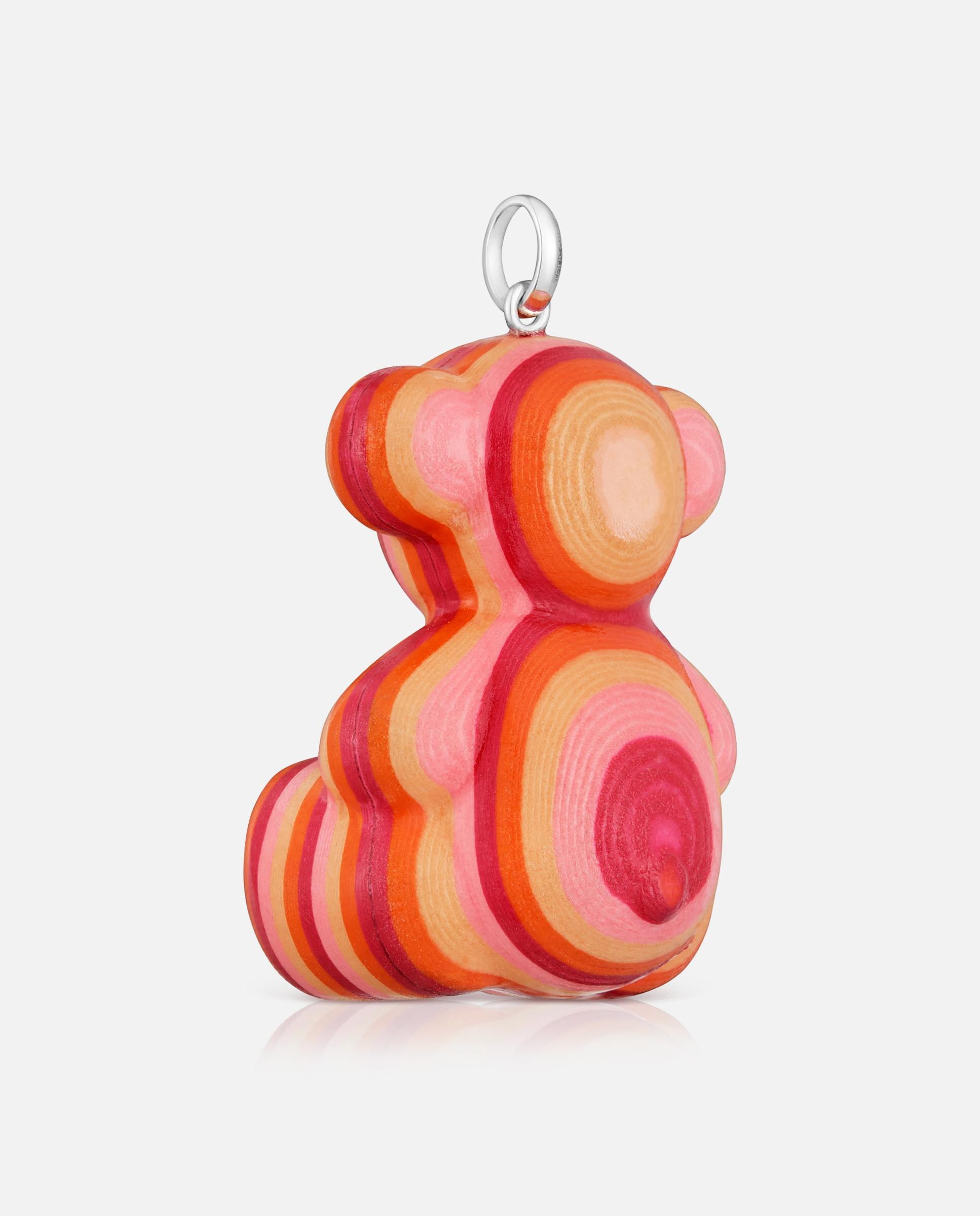 Pendentes Bold Bear Urso de Prata e Papel Reciclado 40 Mm Multicolor-3