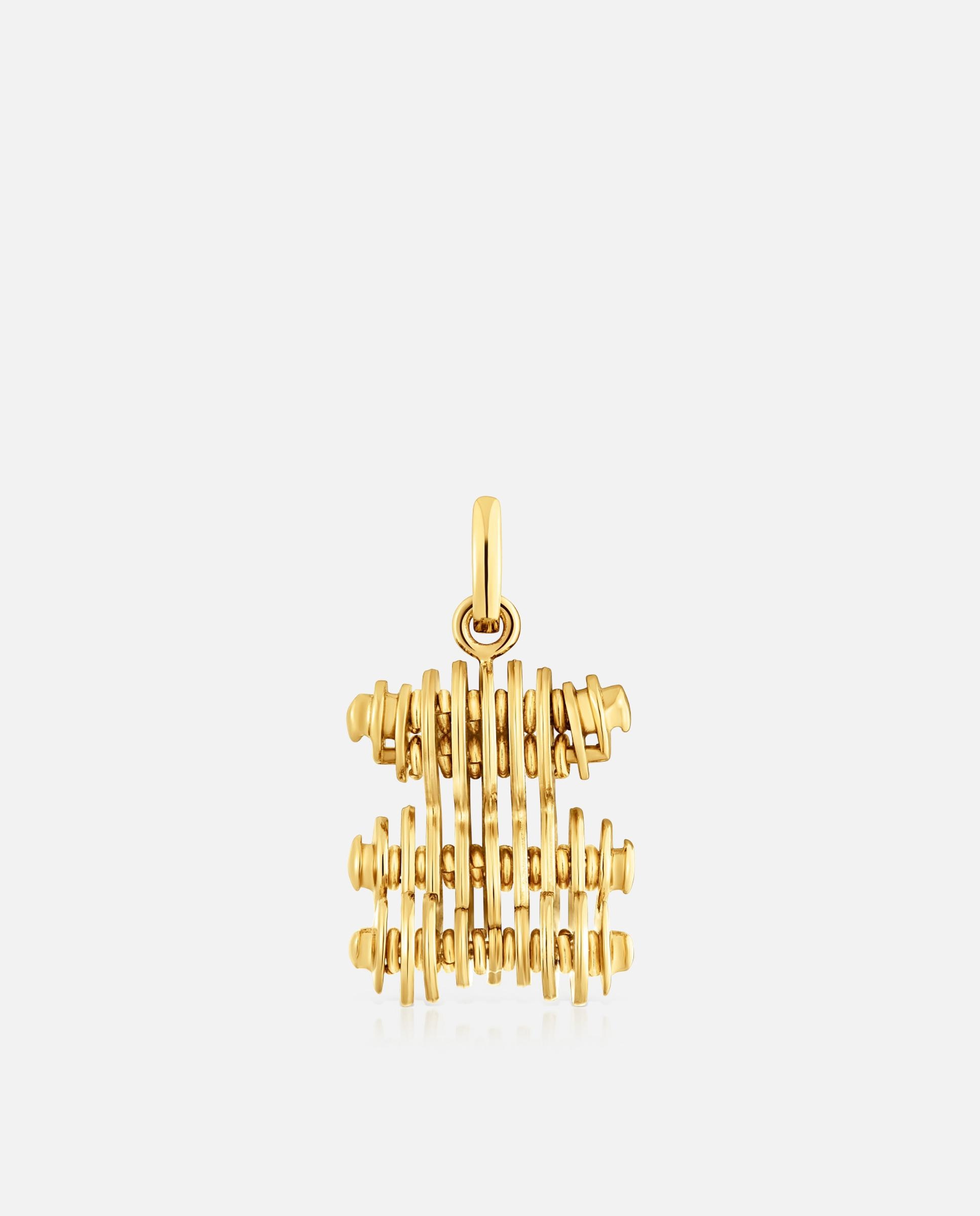 Pendente Bold Bear Urso Banhado em Ouro 18 Kt Sobre Prata Laminada Dourado-1
