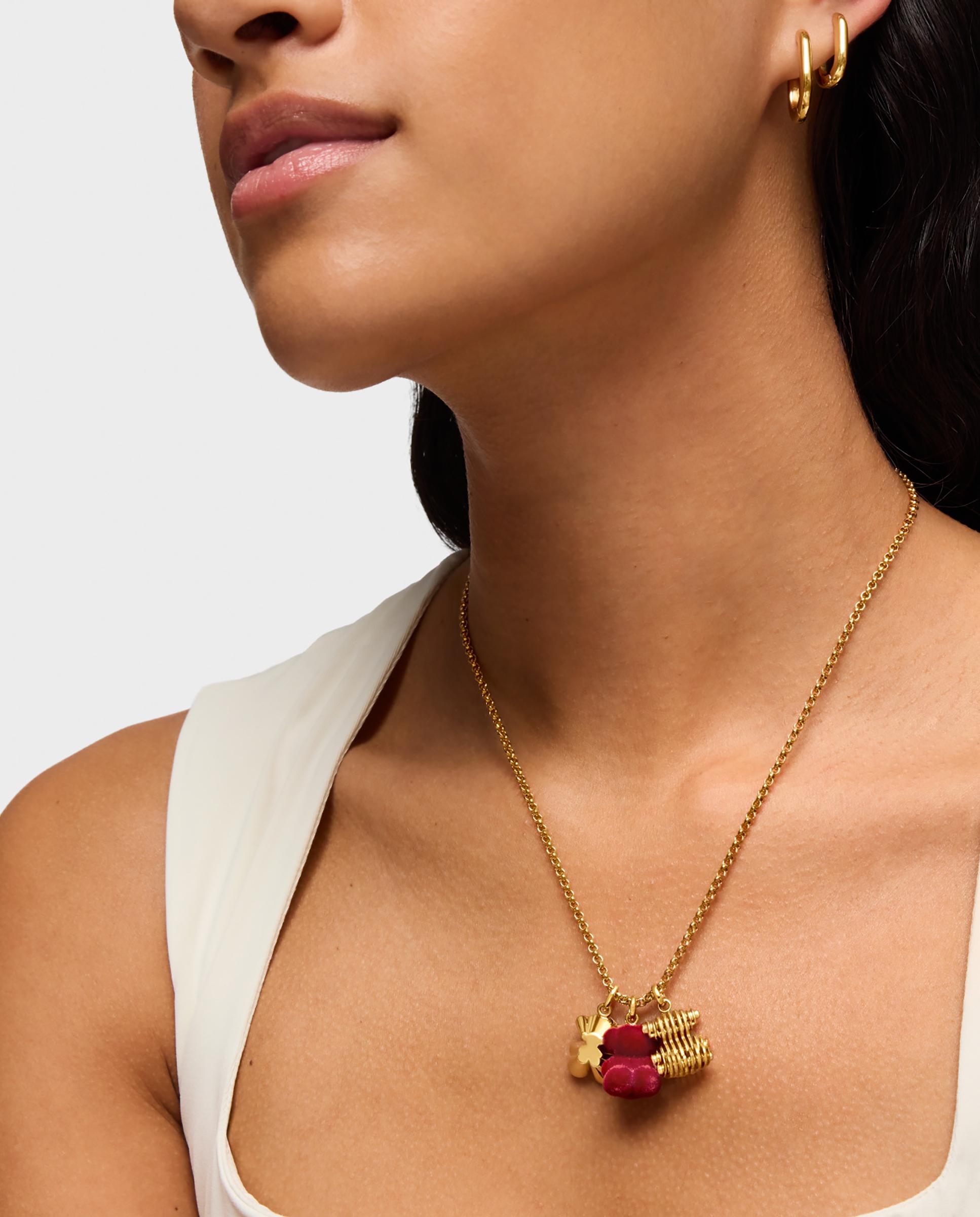 Pendente Bold Bear Urso Banhado em Ouro 18 Kt Sobre Prata Laminada Dourado-5