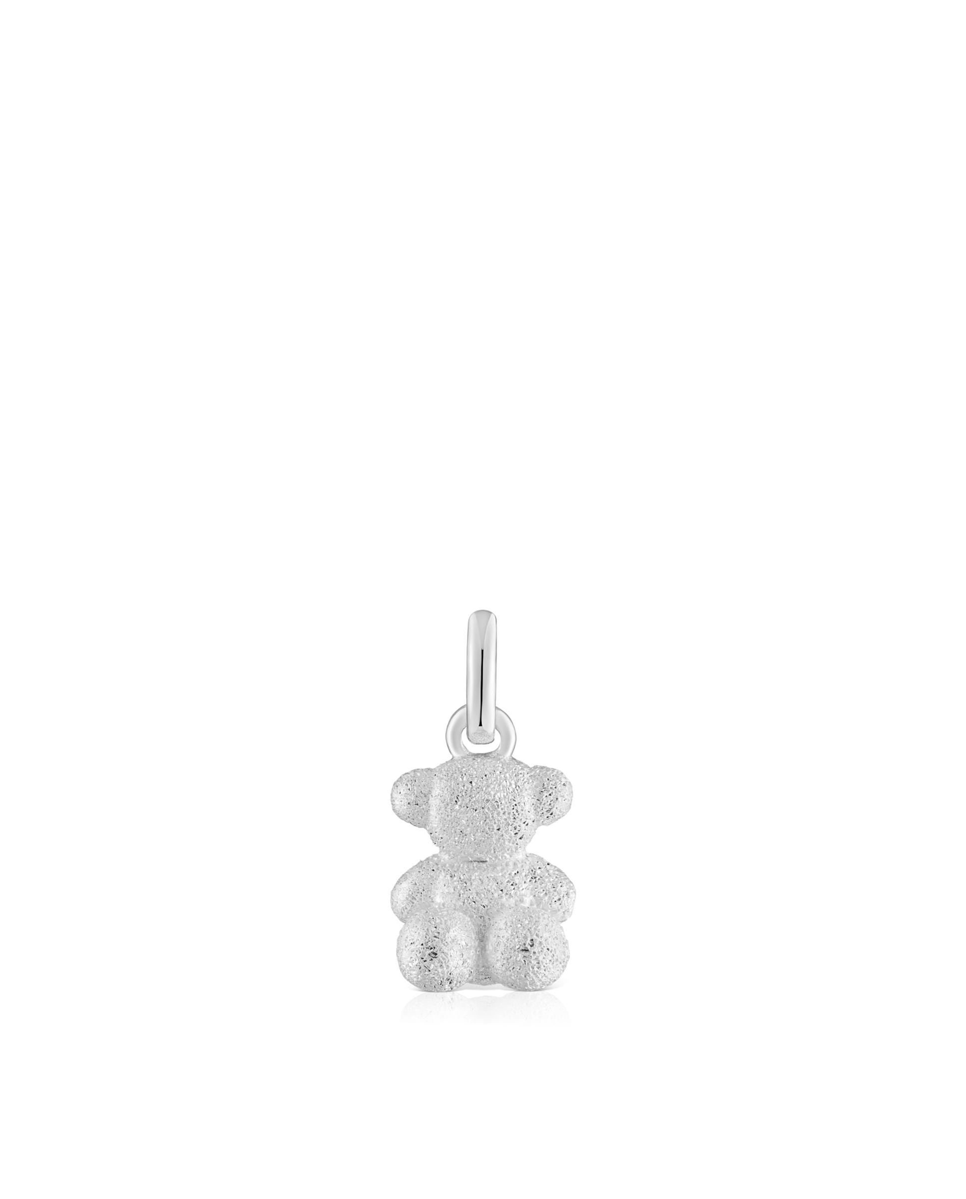 Pendente Bold Bear Urso de Prata Diamantada Prateado-1