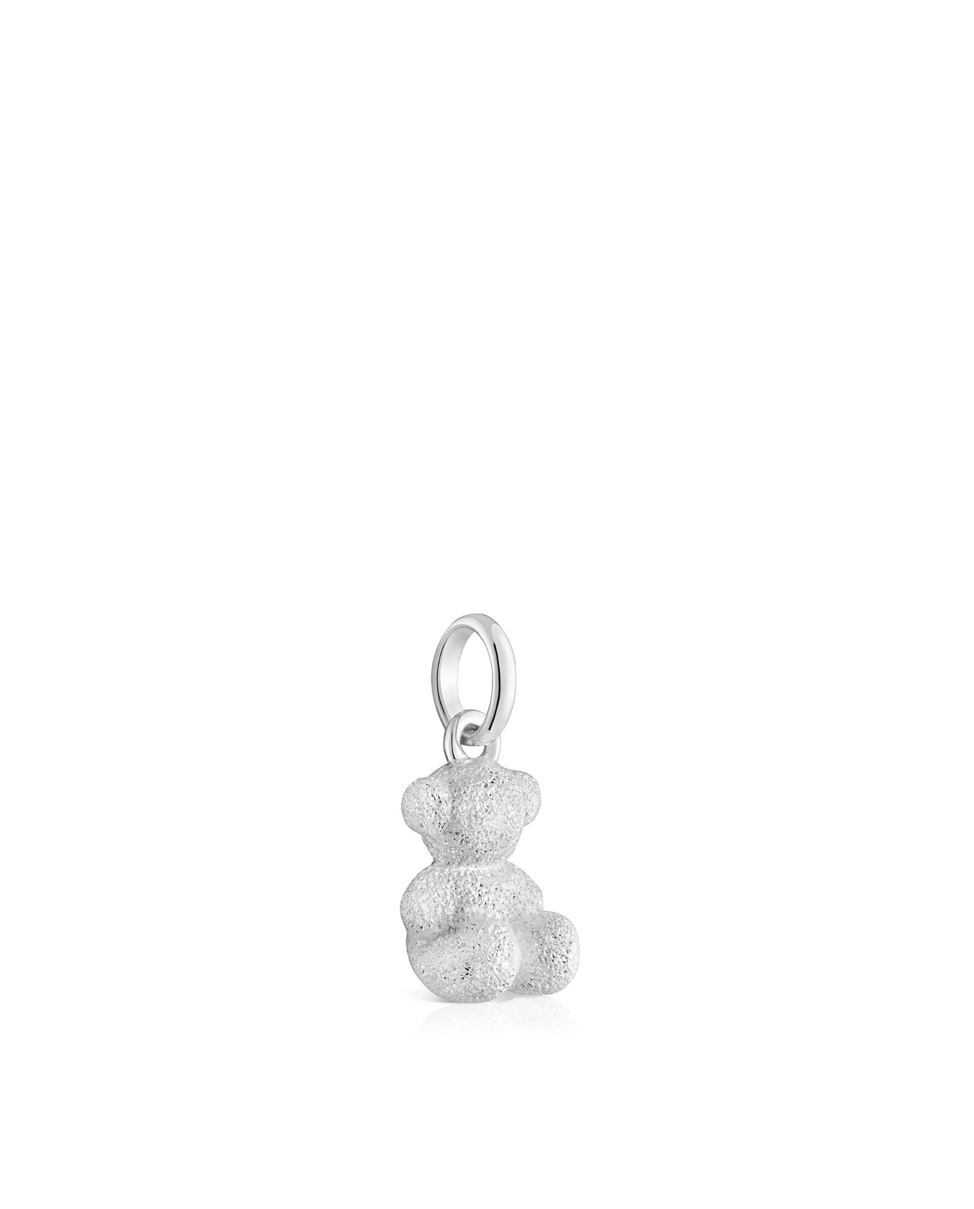 Pendente Bold Bear Urso de Prata Diamantada Prateado-2
