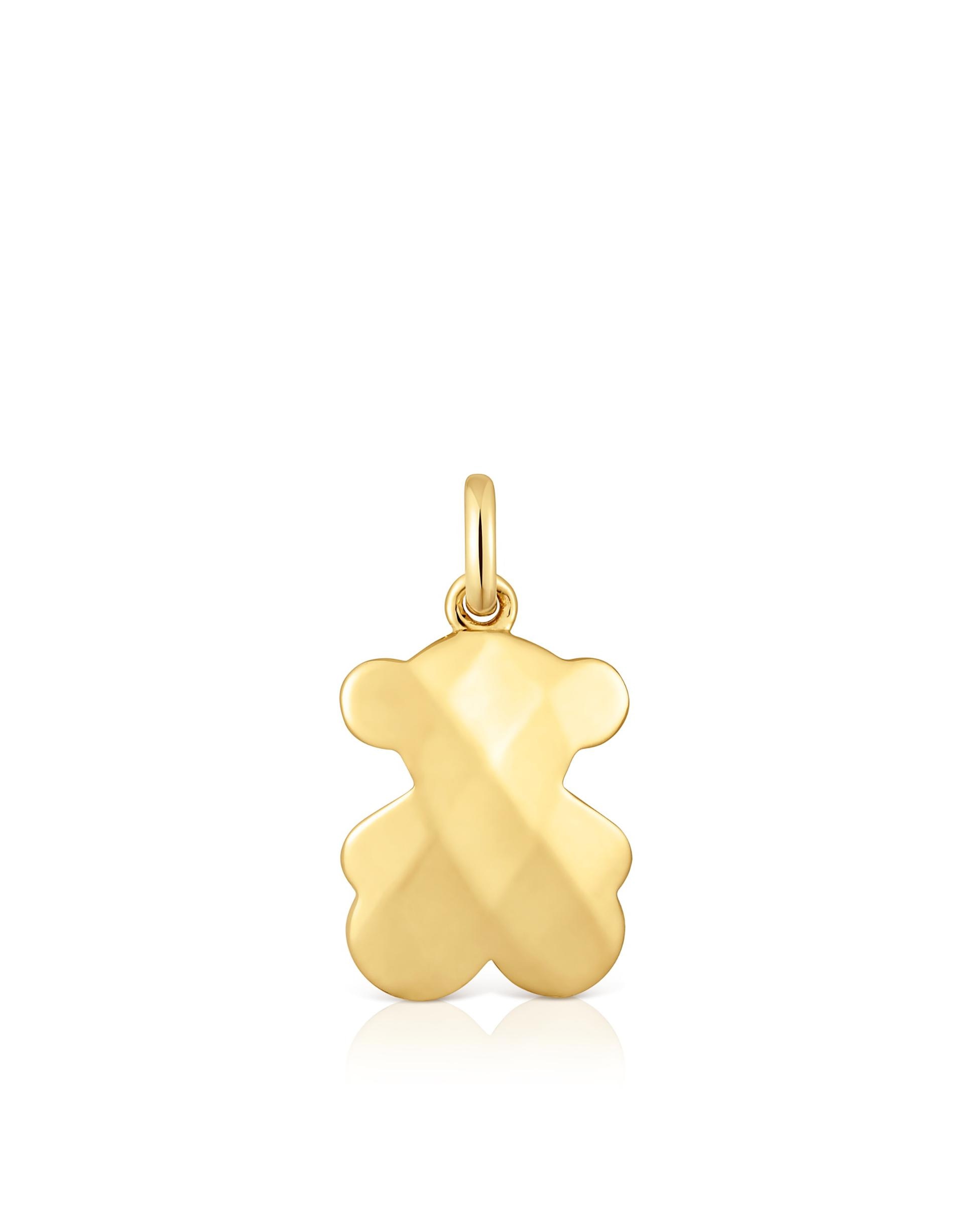 Pendente Icon Metal Urso Banhado em Ouro 18 Kt Sobre Prata Dourado-1