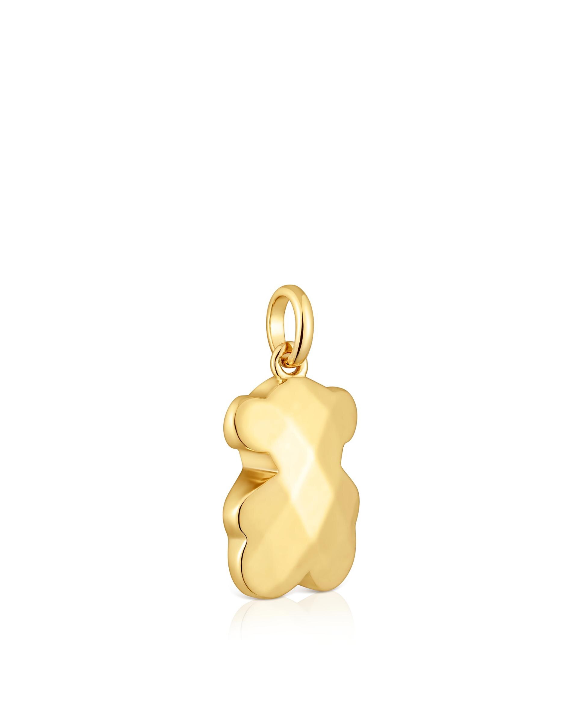 Pendente Icon Metal Urso Banhado em Ouro 18 Kt Sobre Prata Dourado-2