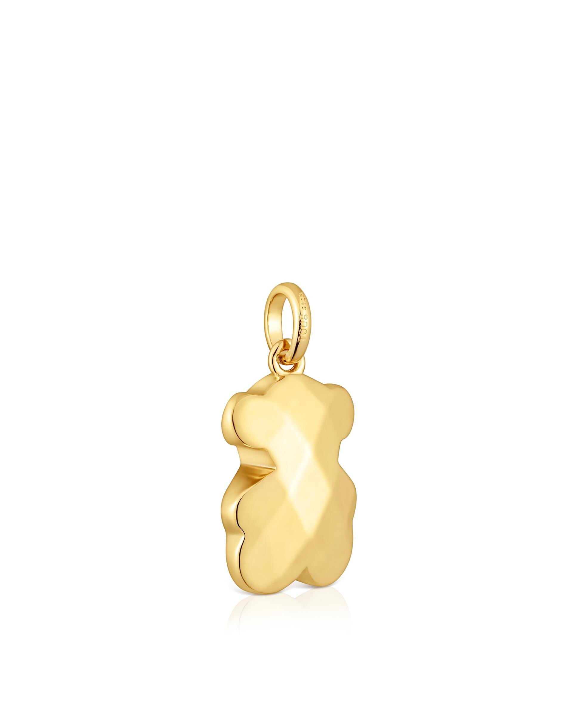 Pendente Icon Metal Urso Banhado em Ouro 18 Kt Sobre Prata Dourado-3