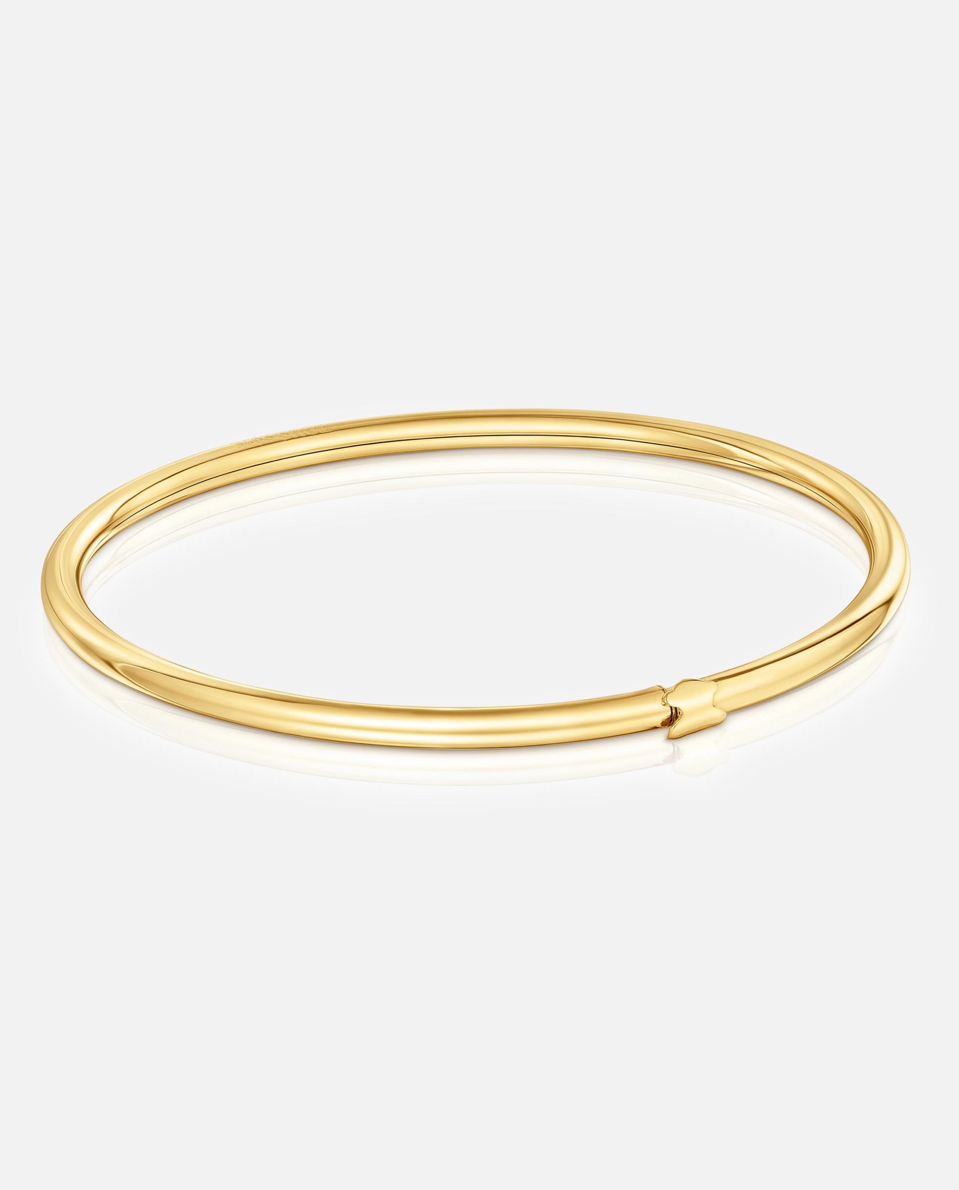 Pulseira Rígida Hold Banhada a Ouro 18 Kt Sobre Prata Dourado-1