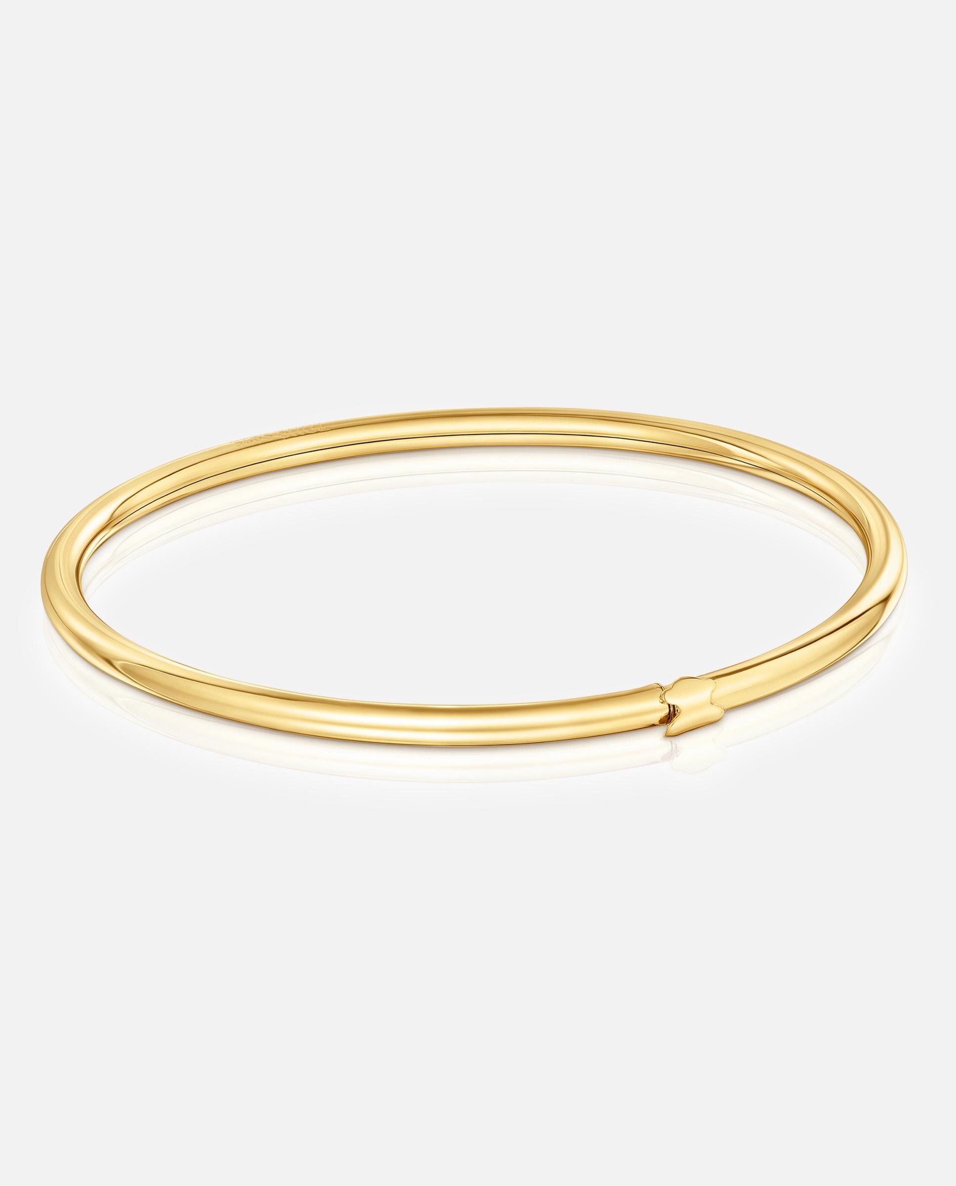 Pulseira Rígida Hold Banhada a Ouro 18 Kt Sobre Prata Dourado-1