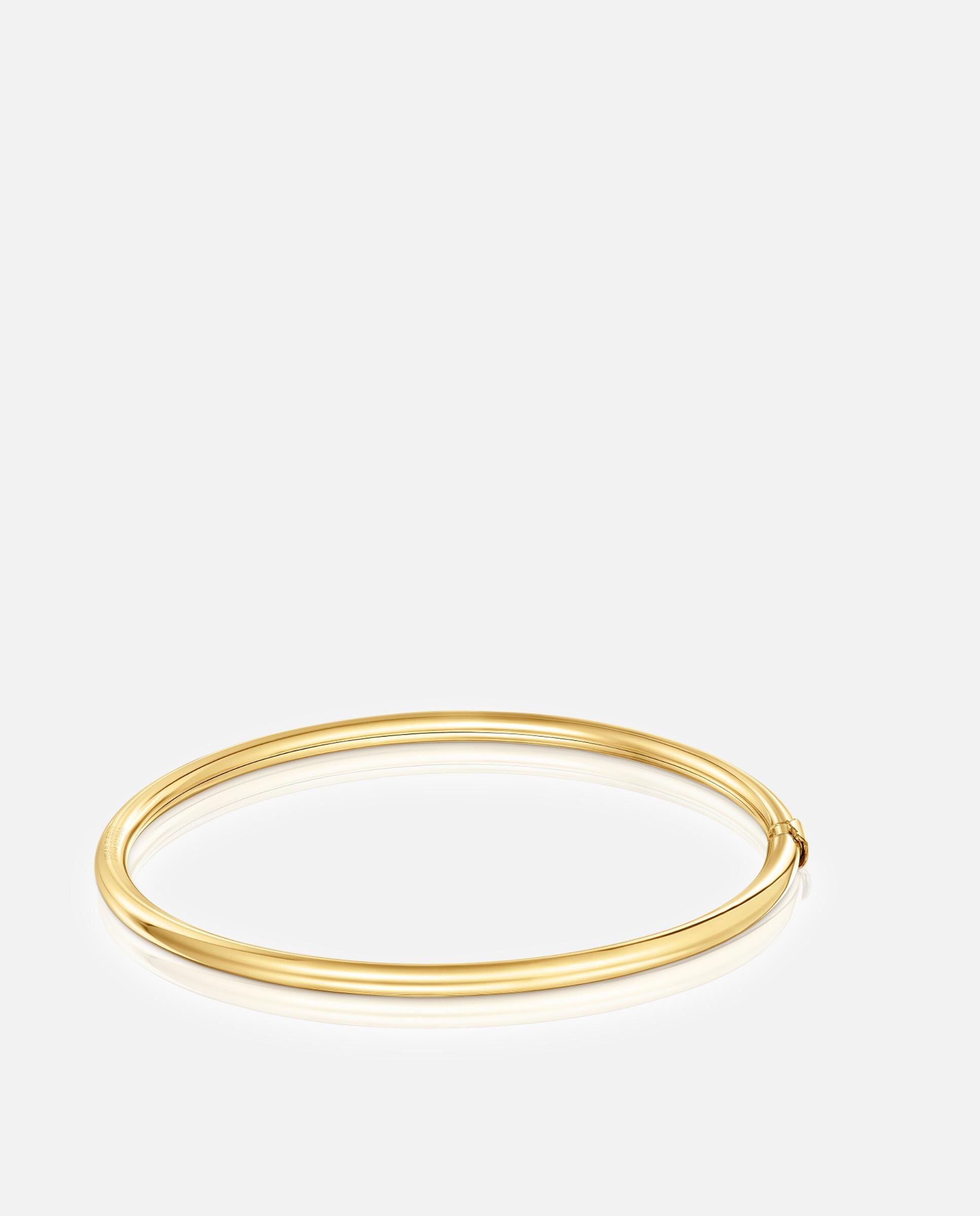 Pulseira Rígida Hold Banhada a Ouro 18 Kt Sobre Prata Dourado-2